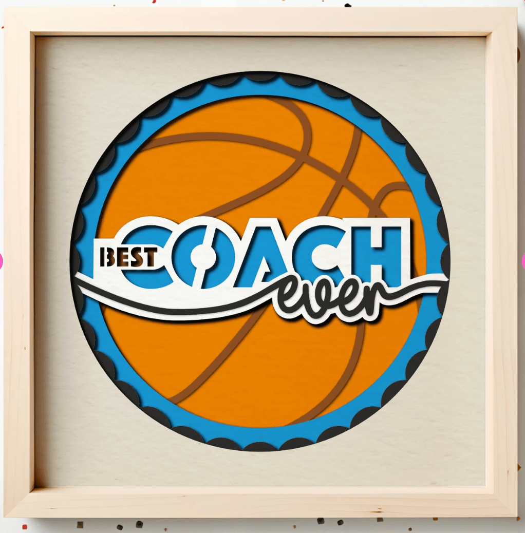 Best Coach Ever - Basketball Photo Frame - The Caring Creative