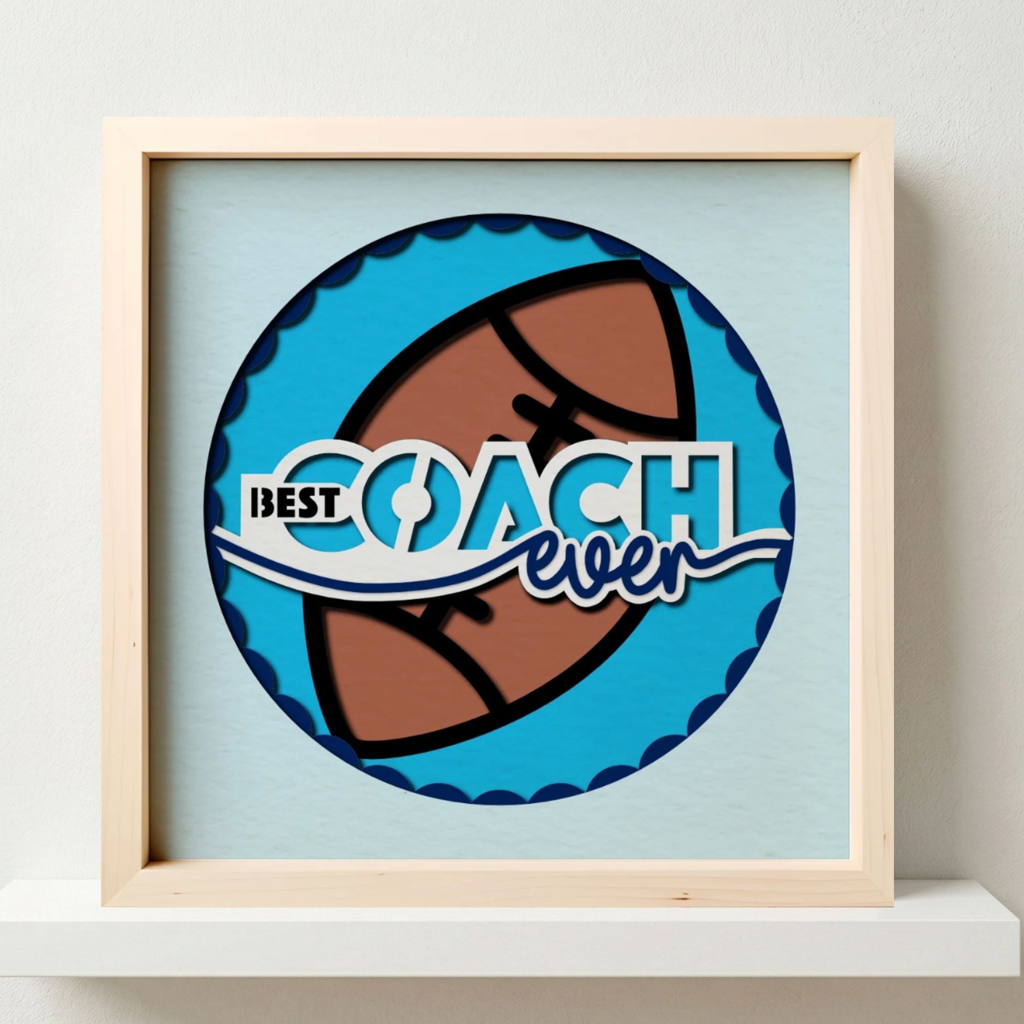 Best Coach Ever - Football Photo Frame - The Caring Creative