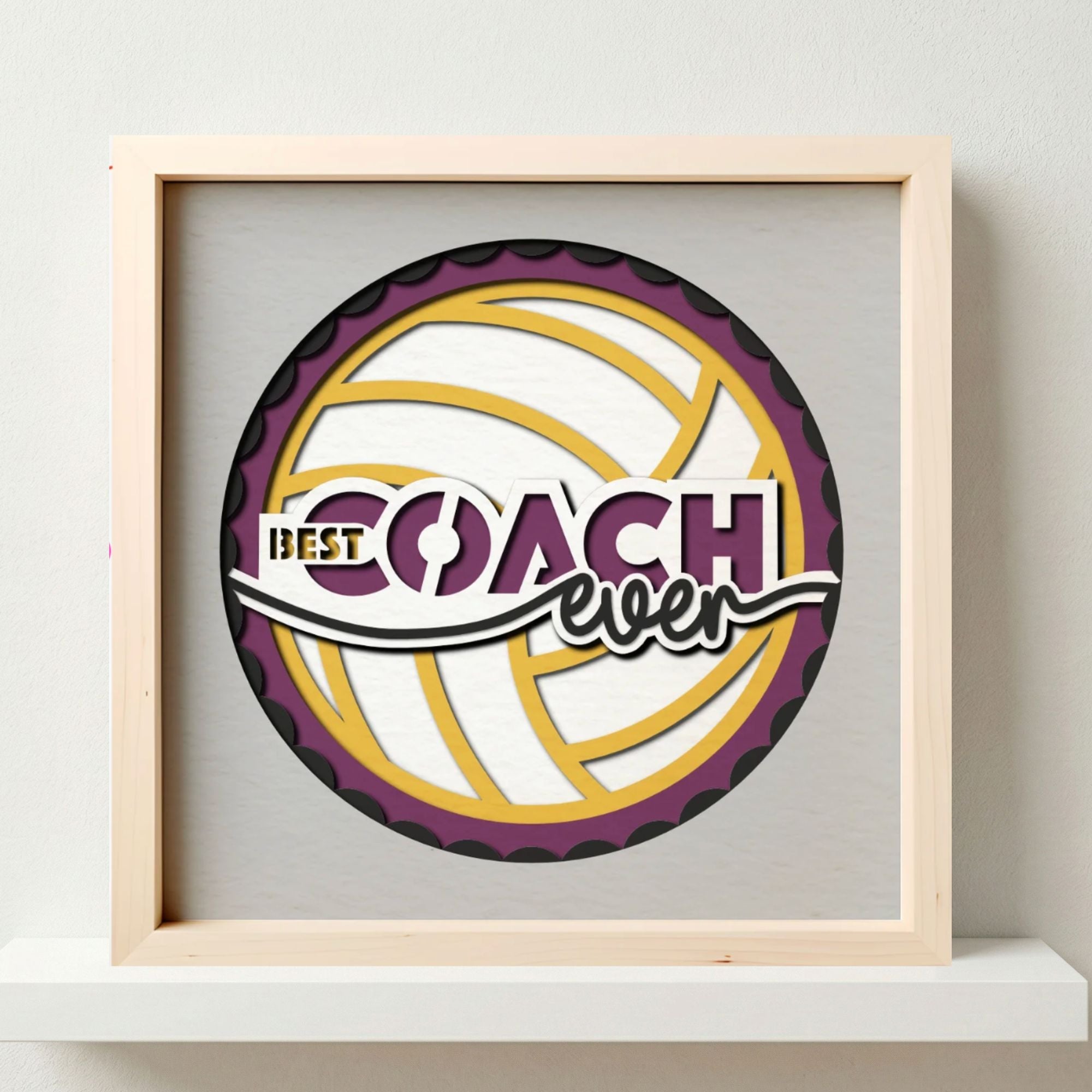 Best Coach Ever - Volleyball Photo Frame - The Caring Creative