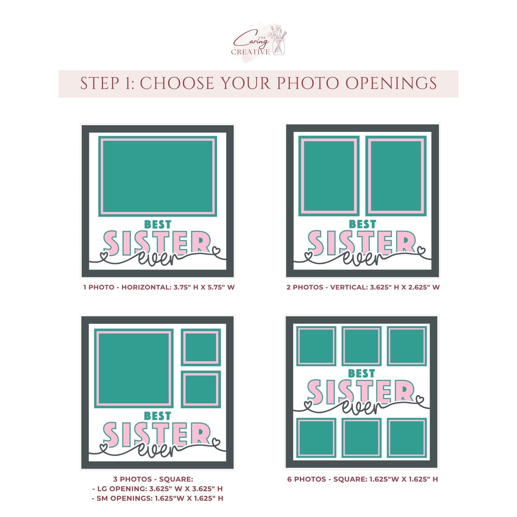 Best Sister Ever Photo Frame - The Caring Creative