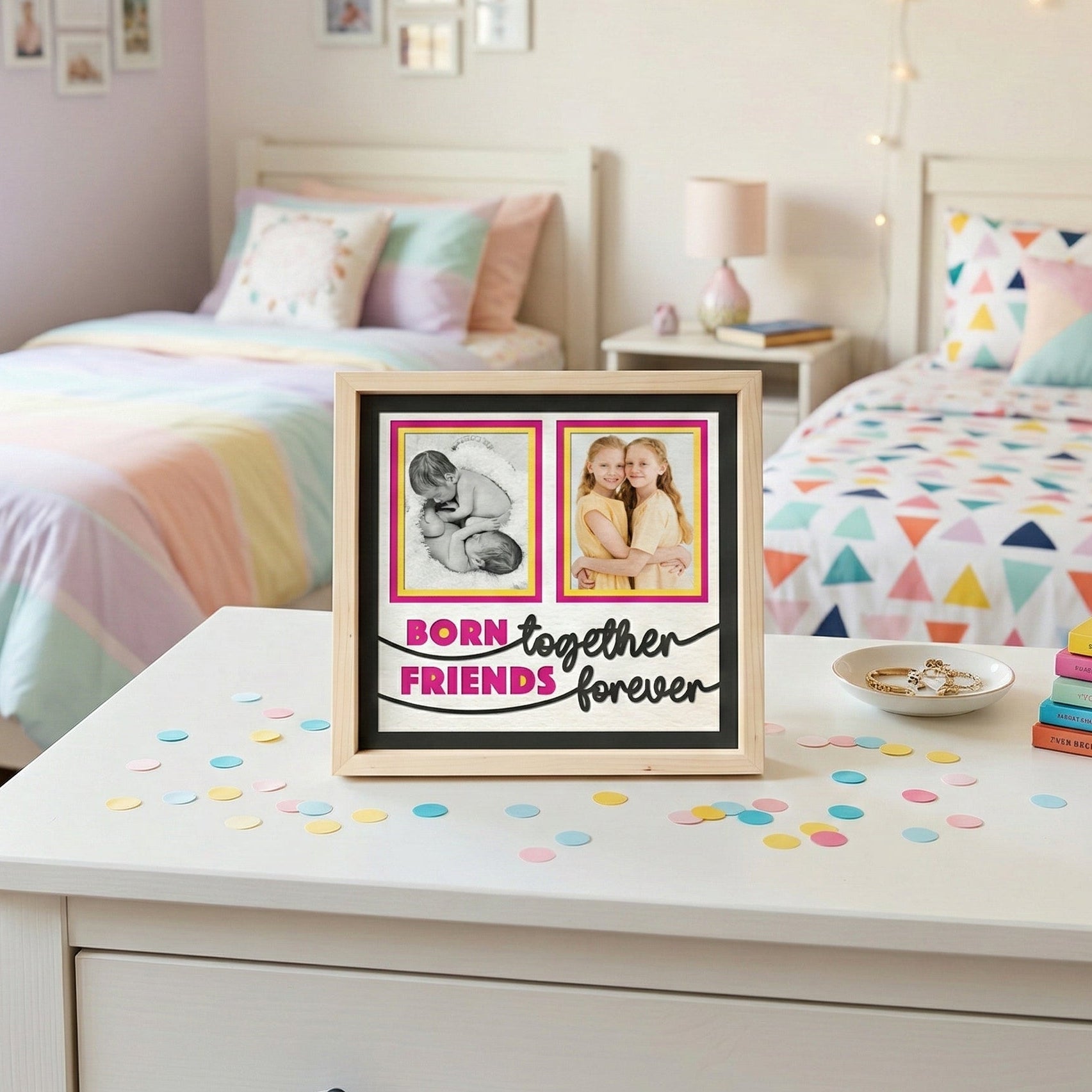 Born Together, Forever Friends Photo Frame - The Caring Creative