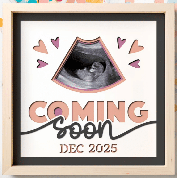 Coming Soon Ultrasound Photo Frame - The Caring Creative