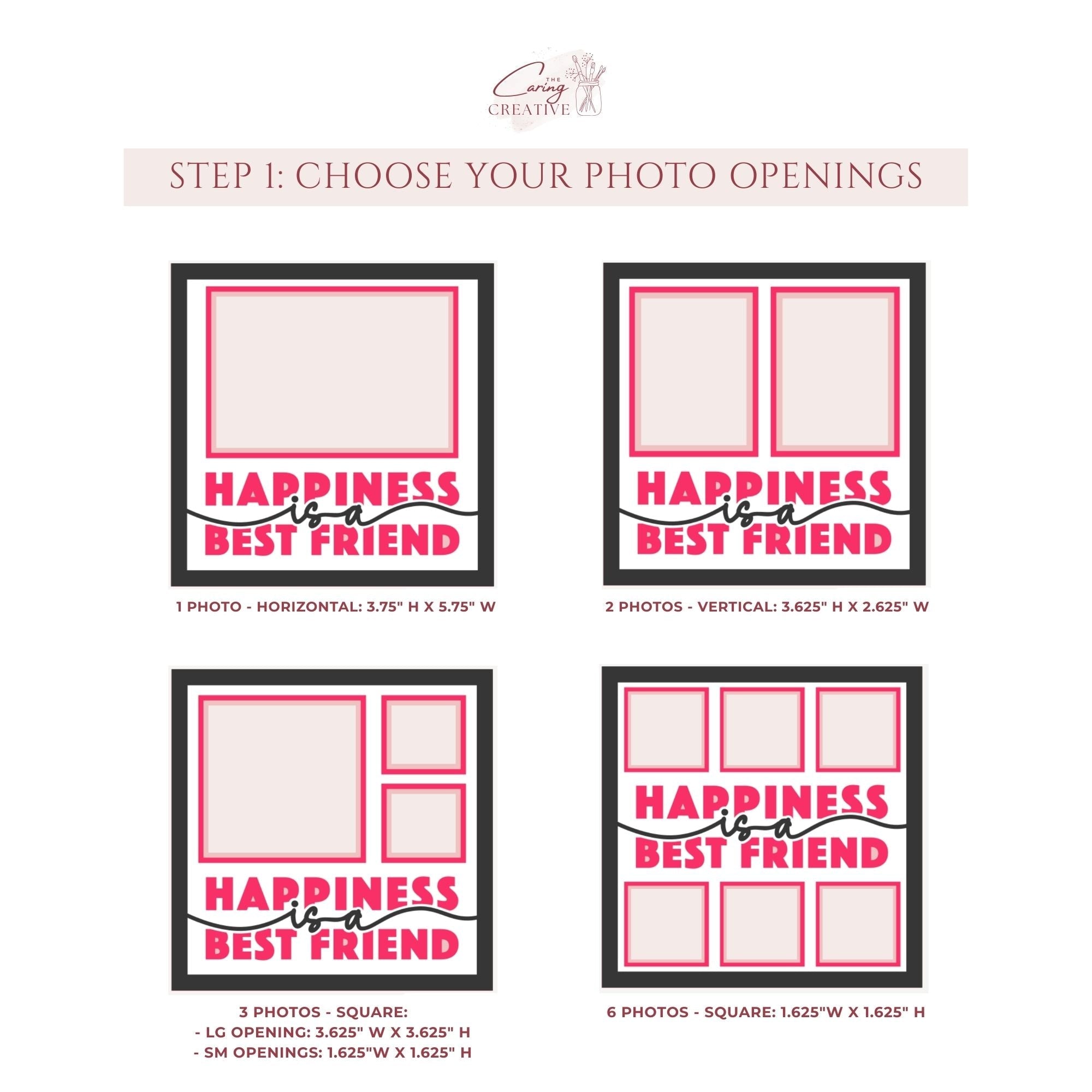 Happiness Is a Best Friend Photo Frame - The Caring Creative