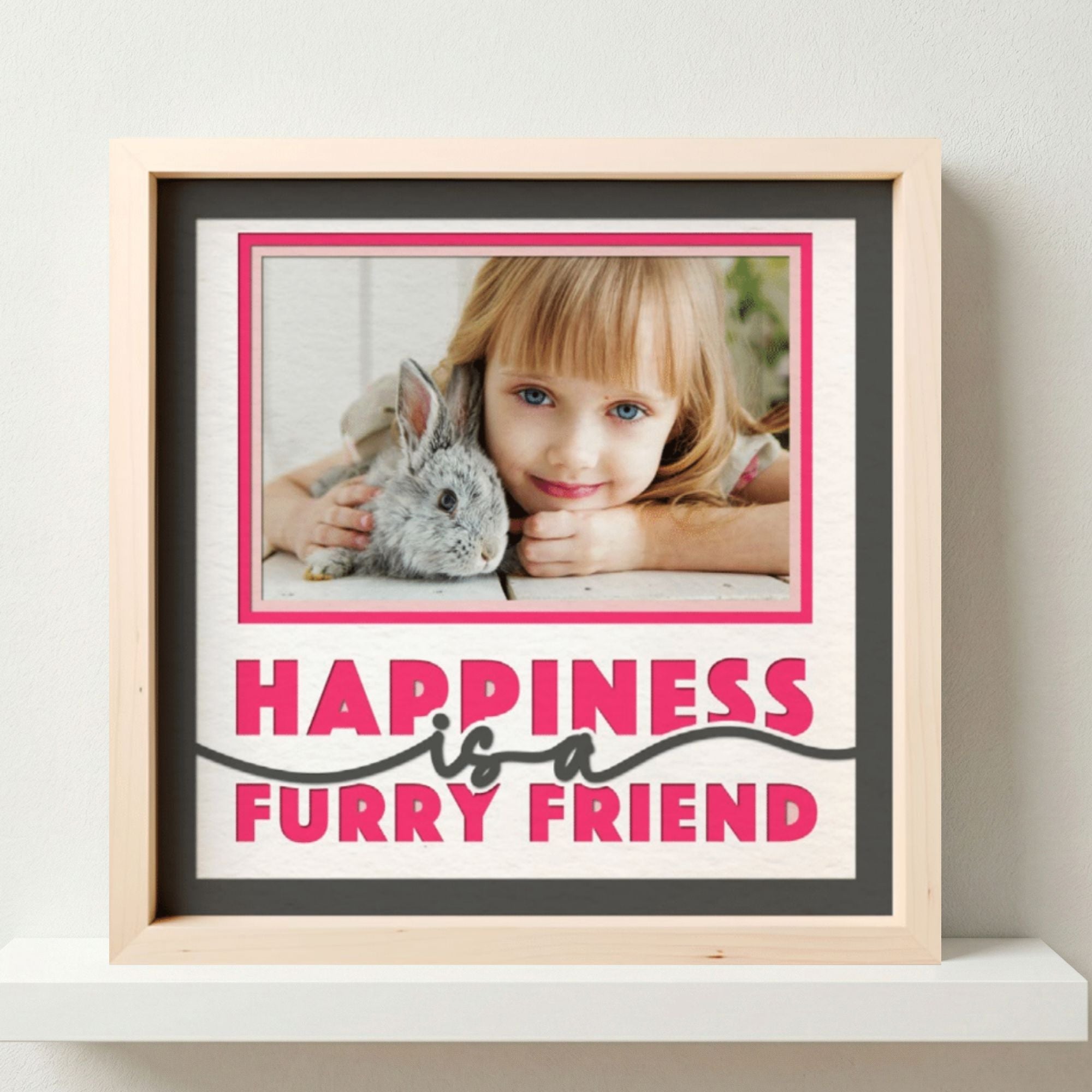 Happiness is a Furry Friend Photo Frame - The Caring Creative