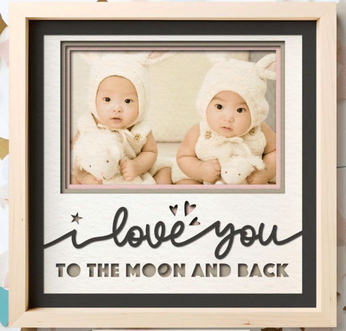 I Love You To The Moon and Back Photo Frame - The Caring Creative
