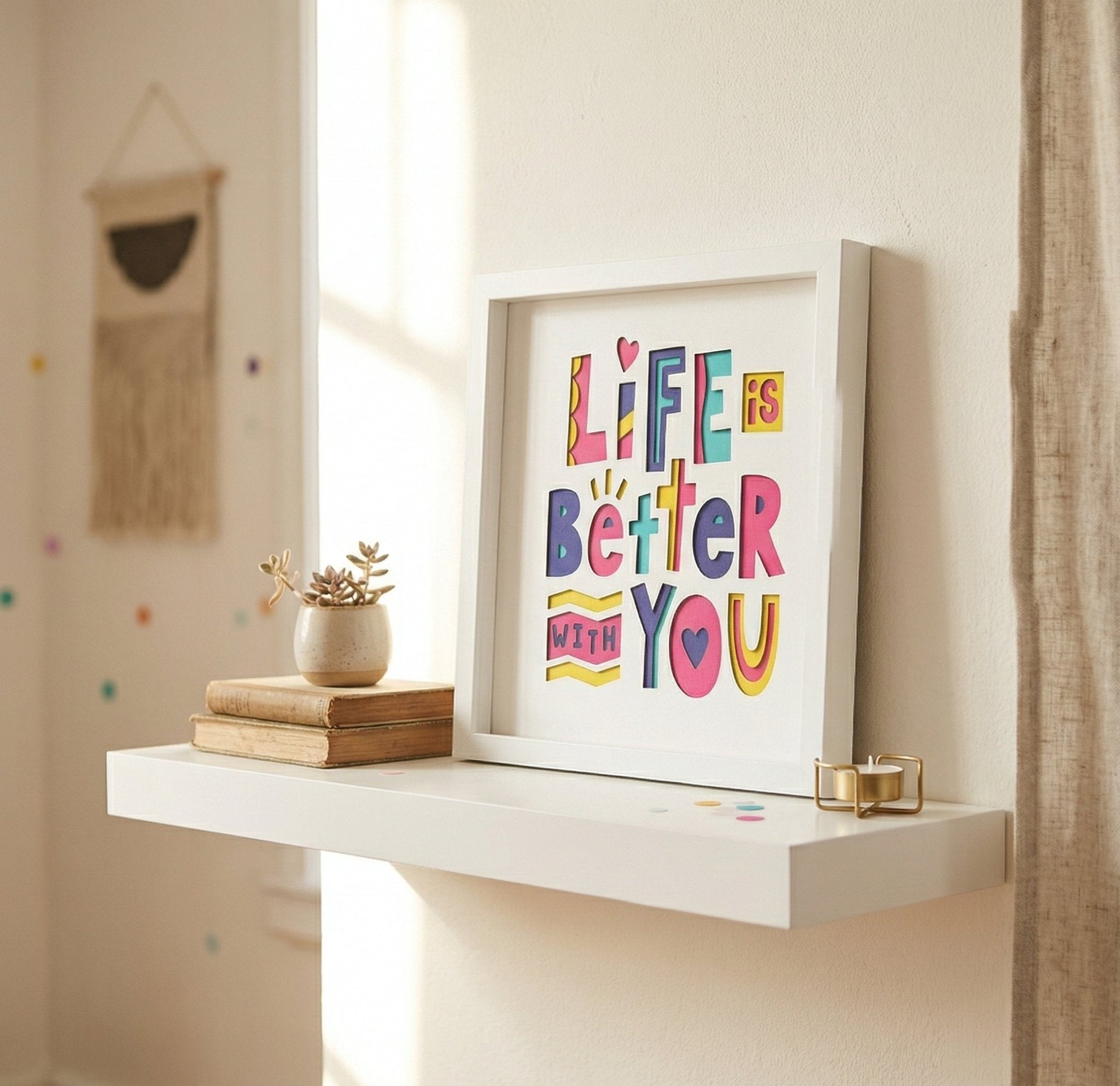 Life Is Better With You Photo Frame - The Caring Creative