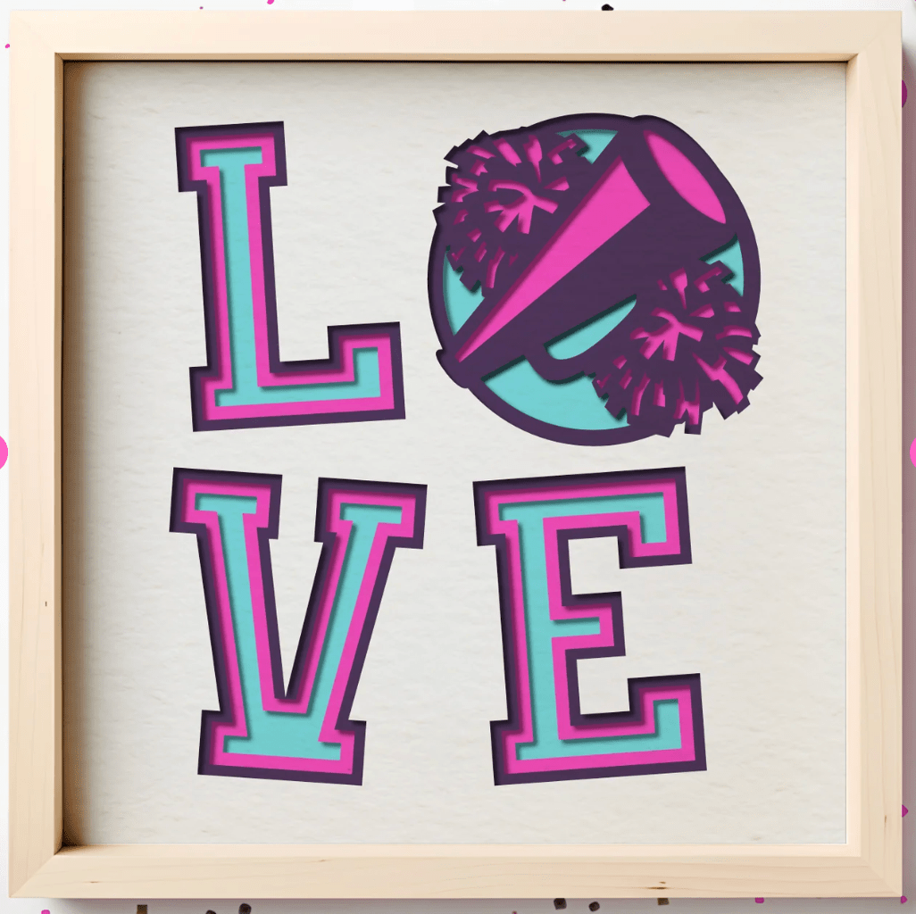 LOVE Cheer Photo Frame - The Caring Creative