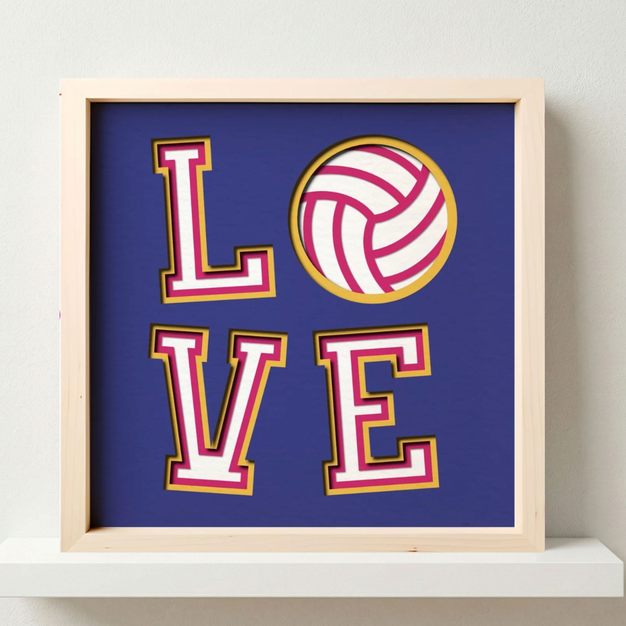LOVE Volleyball Photo Frame - The Caring Creative