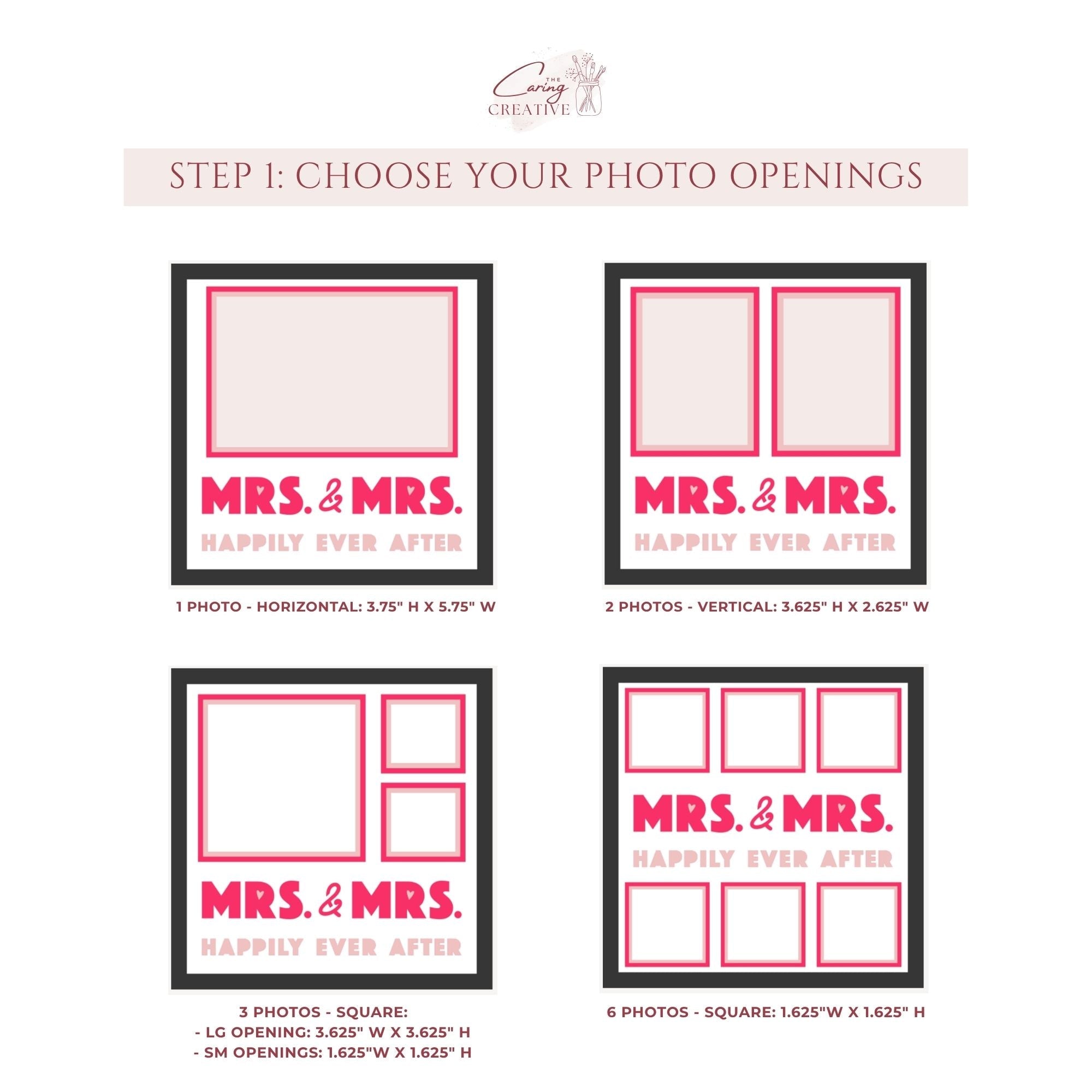 Mrs. and Mrs. Happily Ever After Photo Frame - The Caring Creative