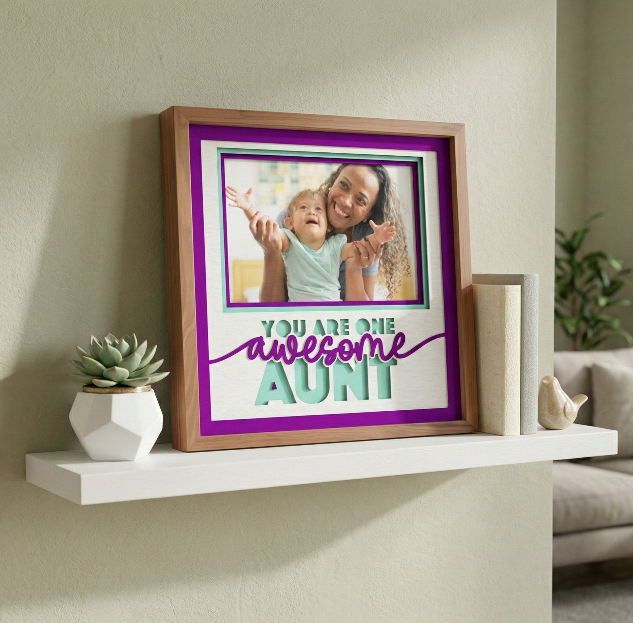 One Awesome Aunt Photo Frame - The Caring Creative
