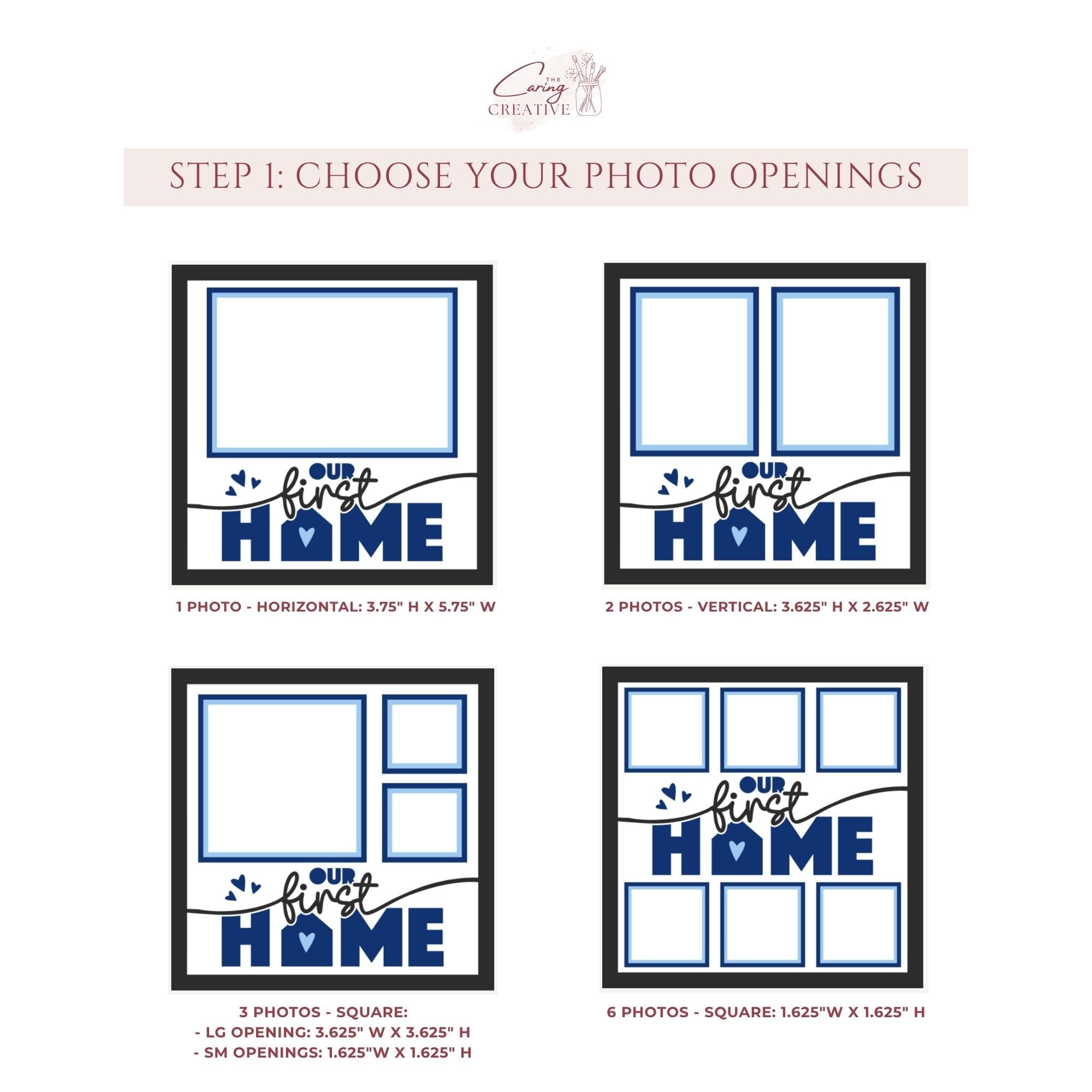 Our First Home Photo Frame - The Caring Creative