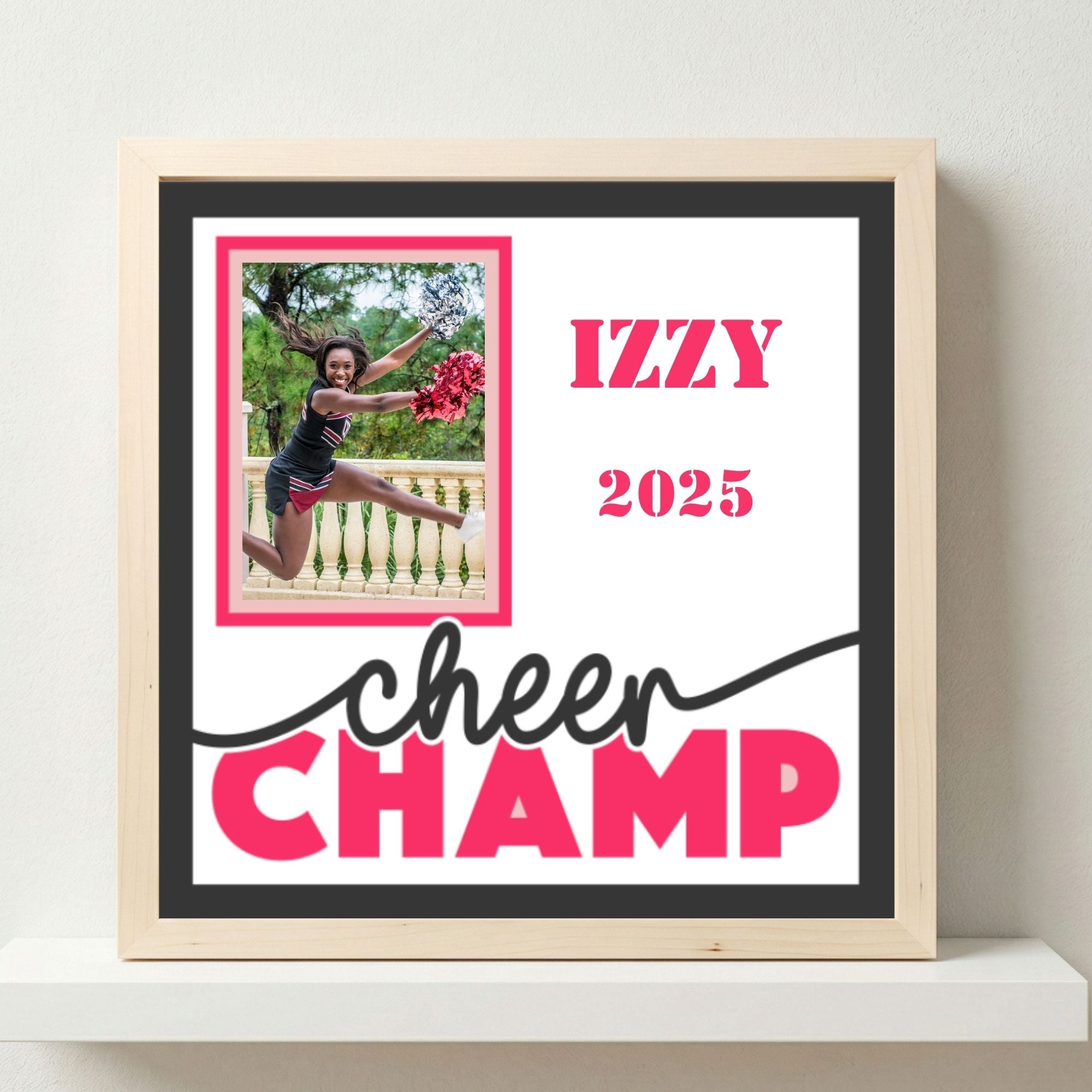 Personalized Cheer Champ Photo Frame - The Caring Creative