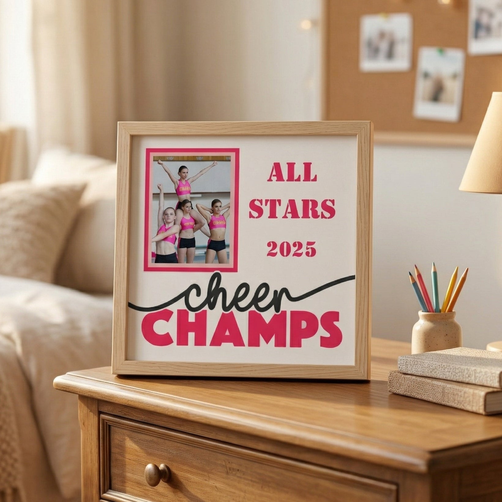 Personalized Cheer Champs Photo Frame - The Caring Creative