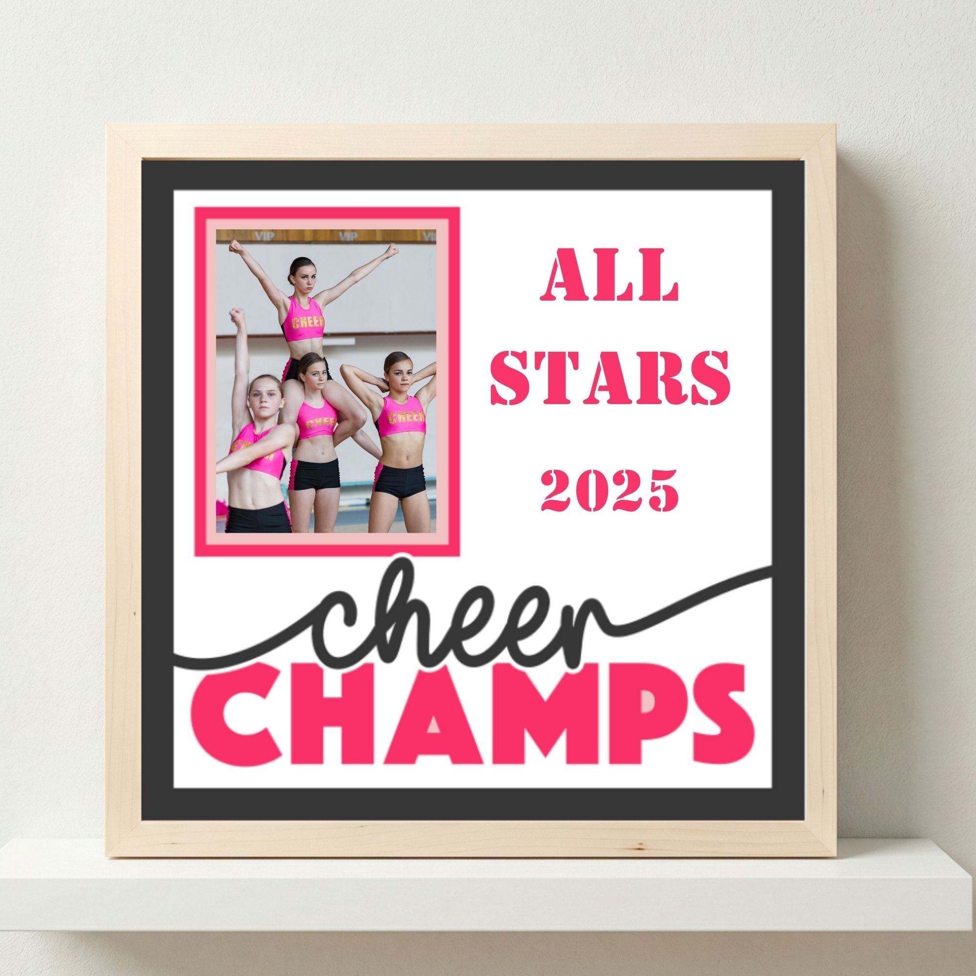 Personalized Cheer Champs Photo Frame - The Caring Creative