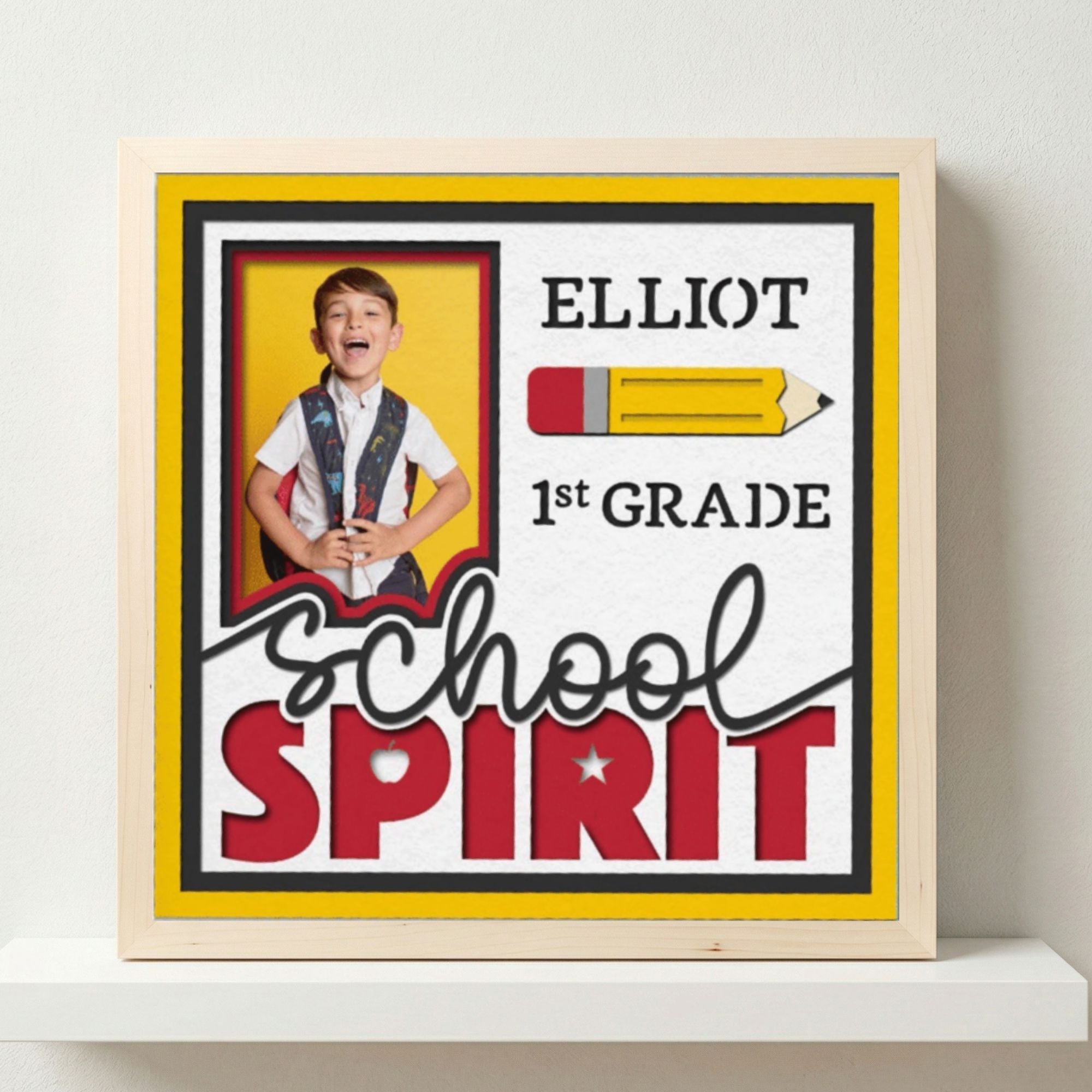 Personalized School Spirit Photo Frame - The Caring Creative
