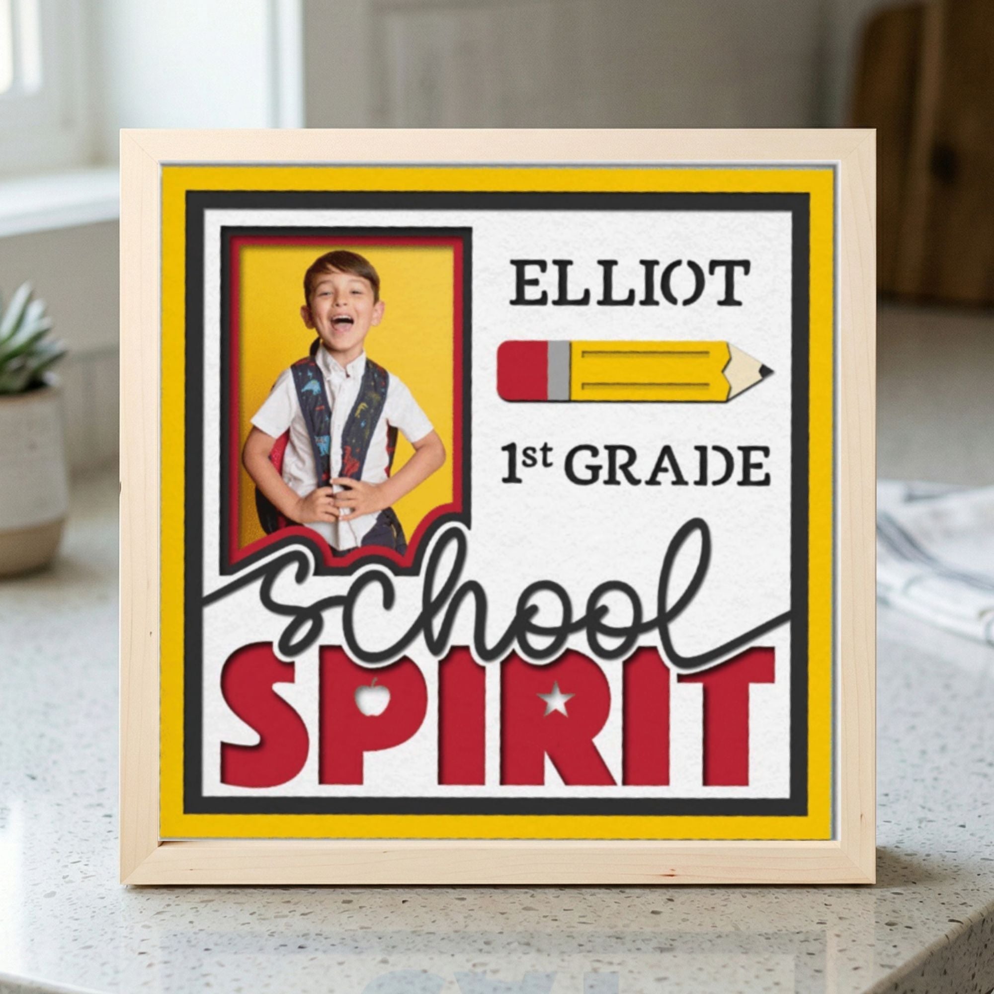 Personalized School Spirit Photo Frame - The Caring Creative