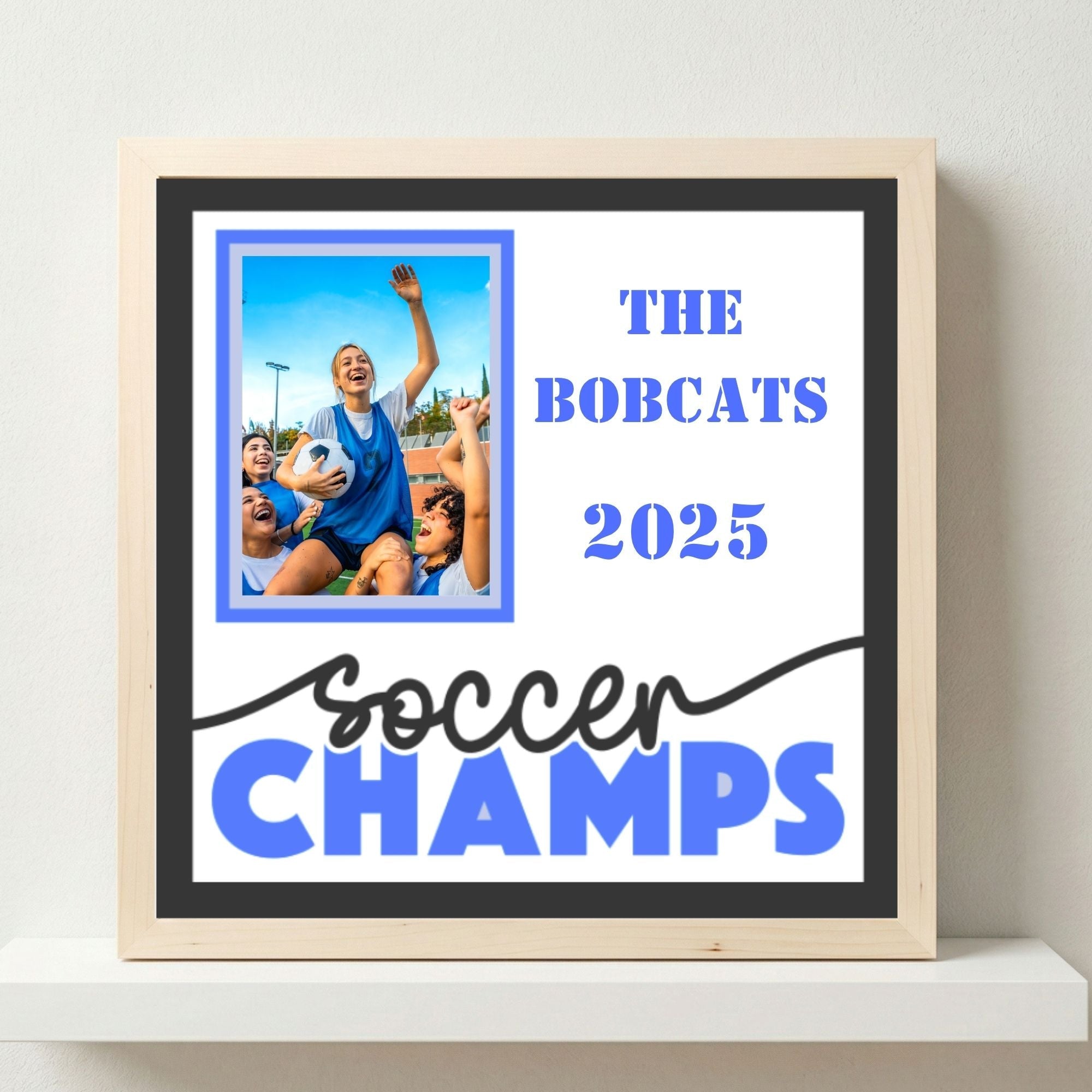 Personalized Soccer Champs Photo Frame - The Caring Creative