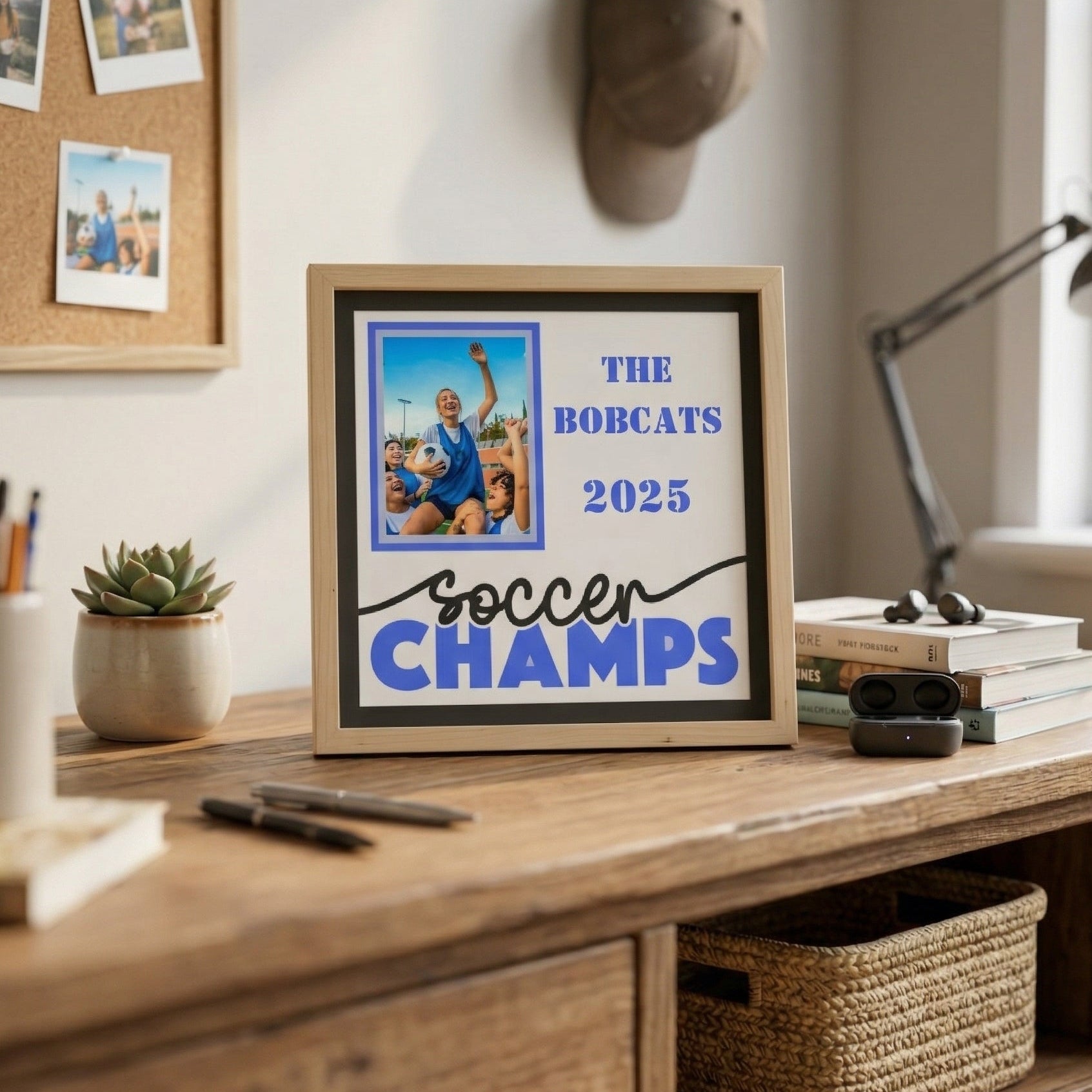 Personalized Soccer Champs Photo Frame - The Caring Creative