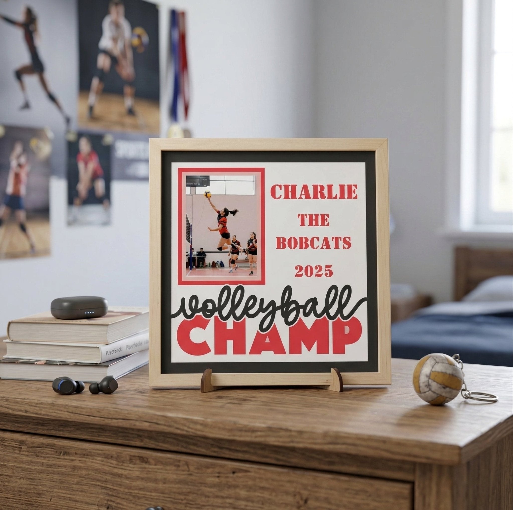Personalized Volleyball Champ Photo Frame - The Caring Creative