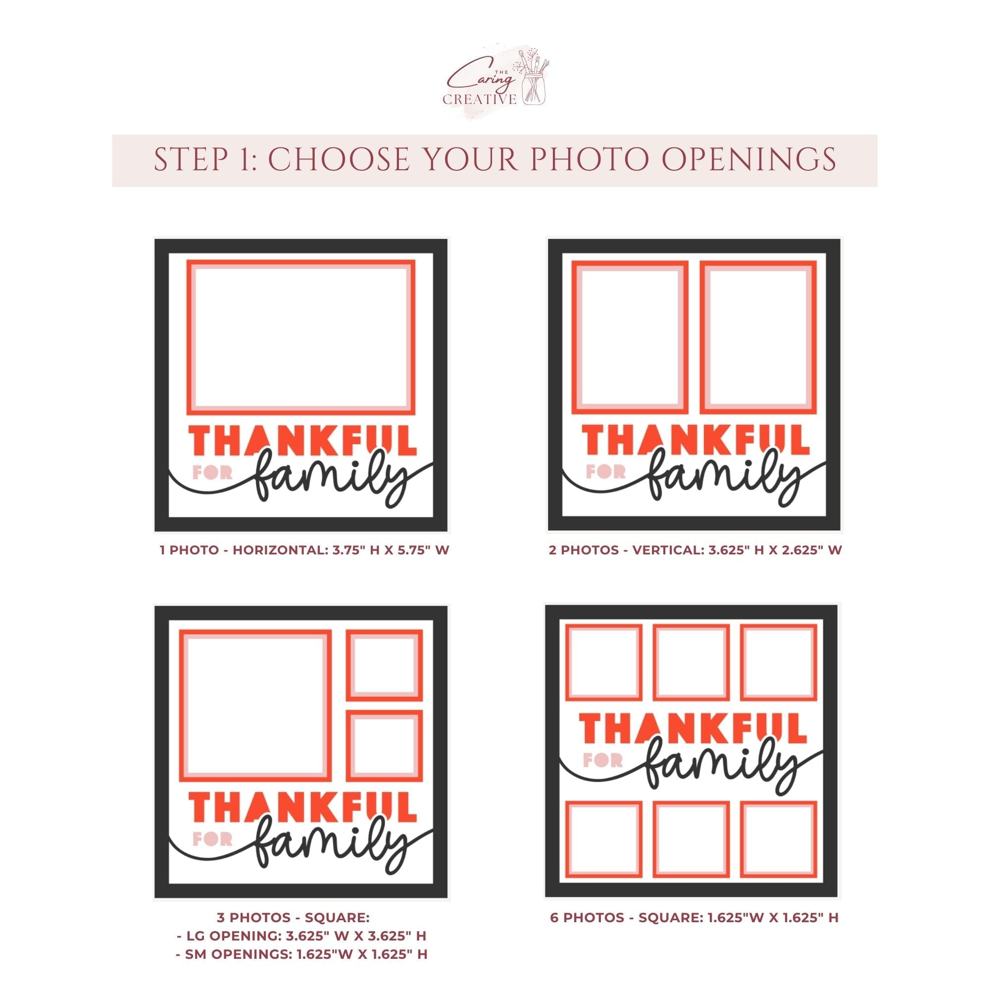 Thankful For Family Photo Frame - The Caring Creative