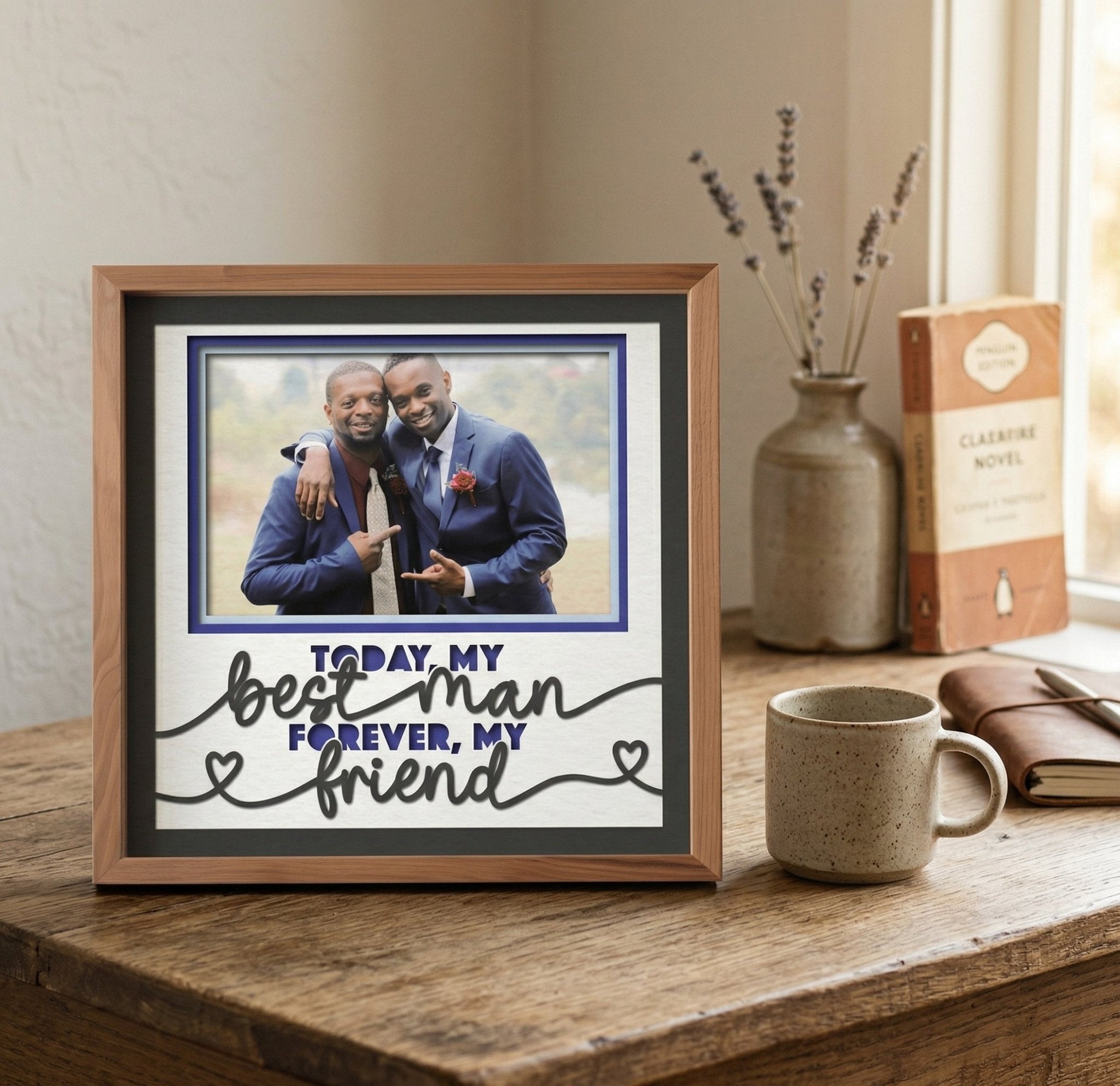 Today My Best Man Forever My Friend Photo Frame - The Caring Creative