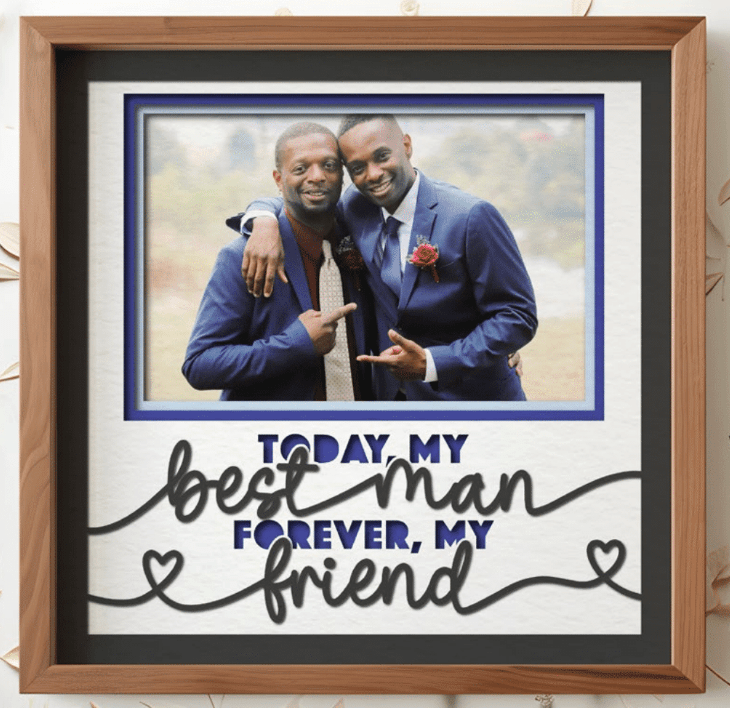 Today My Best Man Forever My Friend Photo Frame - The Caring Creative