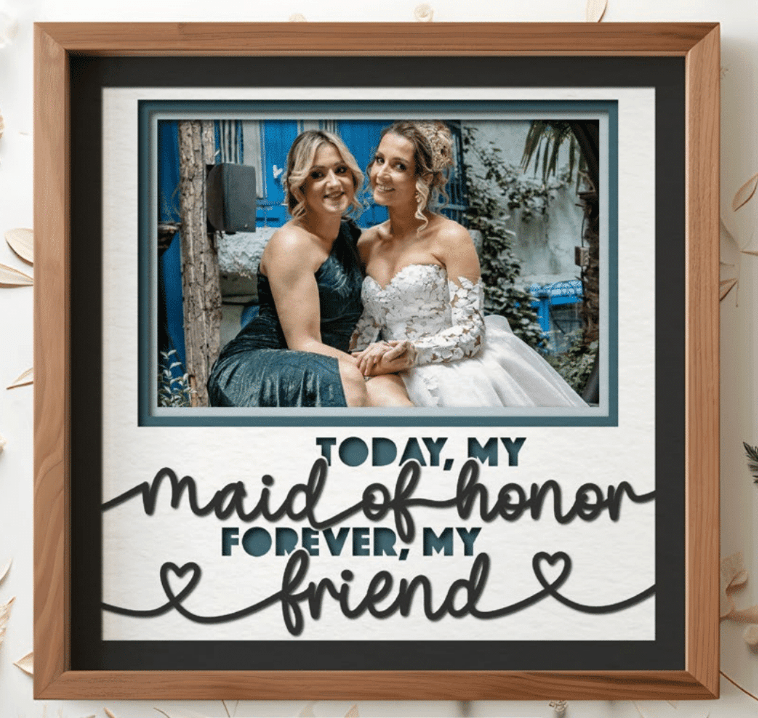 Today My Maid of Honor Forever My Friend Photo Frame - The Caring Creative