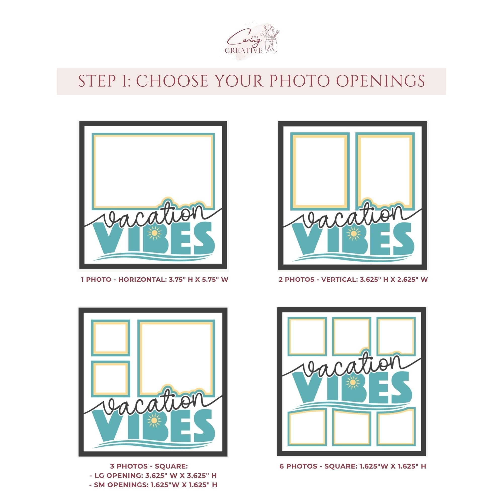 Vacation Vibes Photo Frame - The Caring Creative