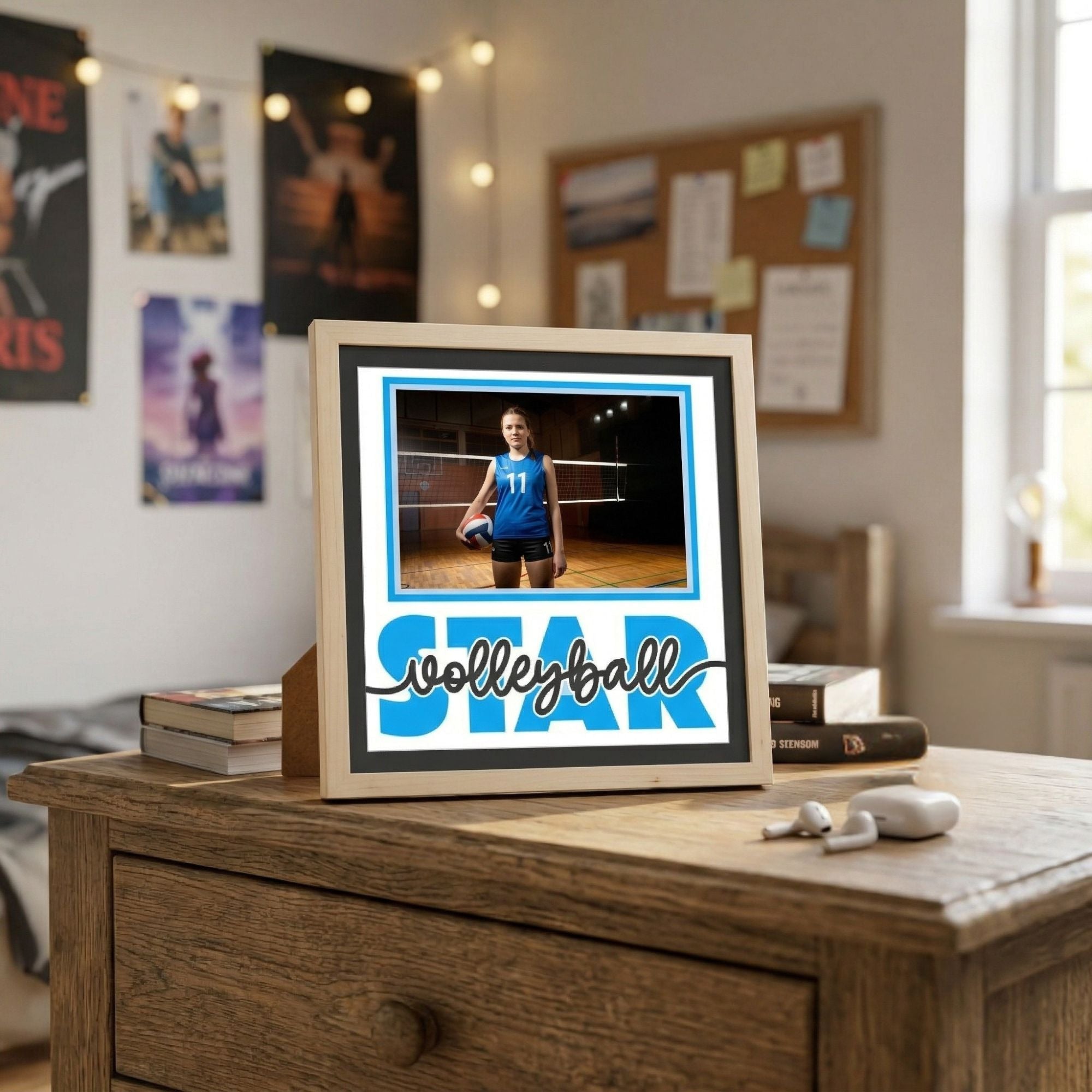 Volleyball Star Photo Frame - The Caring Creative