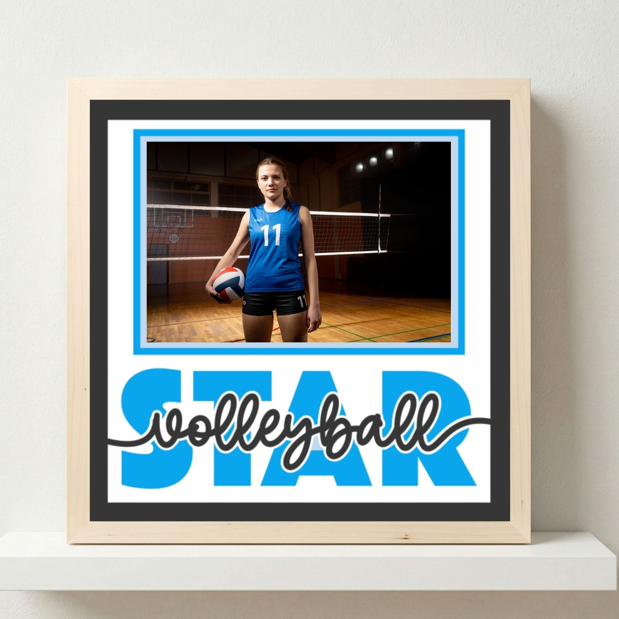 Volleyball Star Photo Frame - The Caring Creative