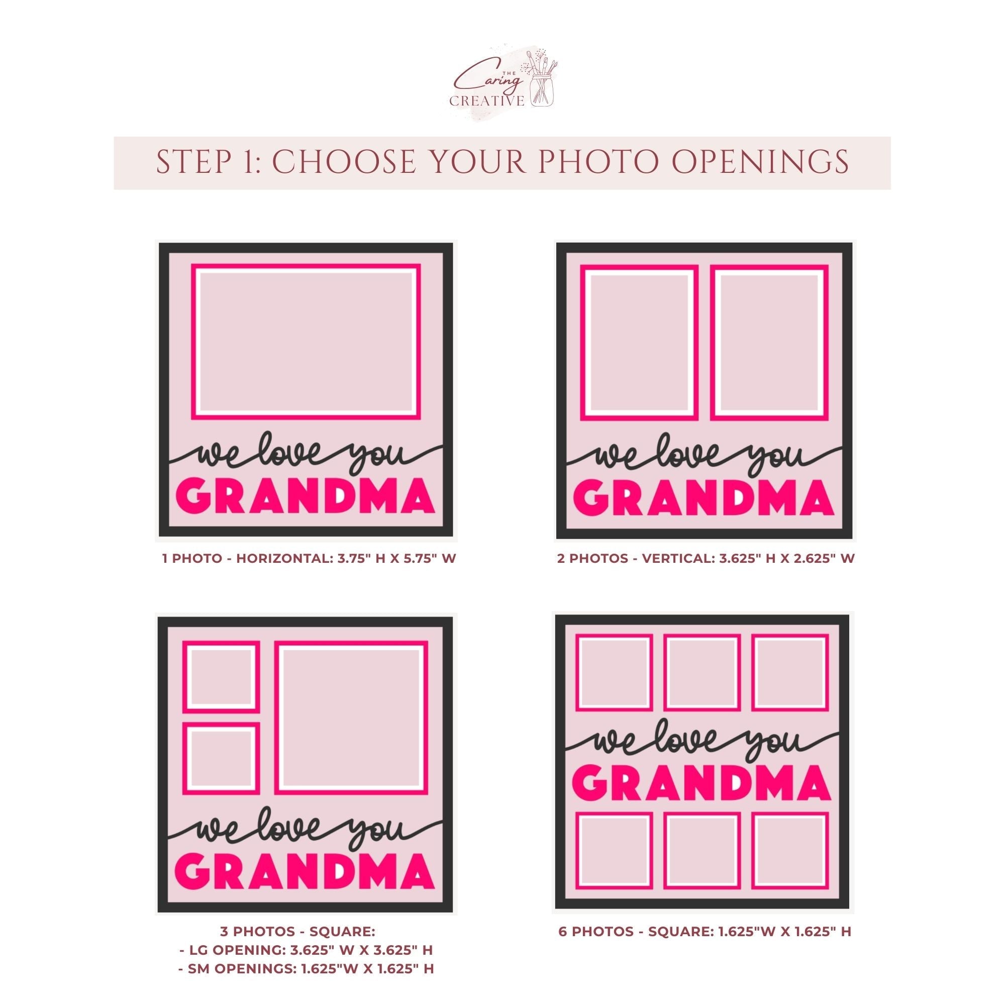 We Love You Grandma Photo Frame - The Caring Creative