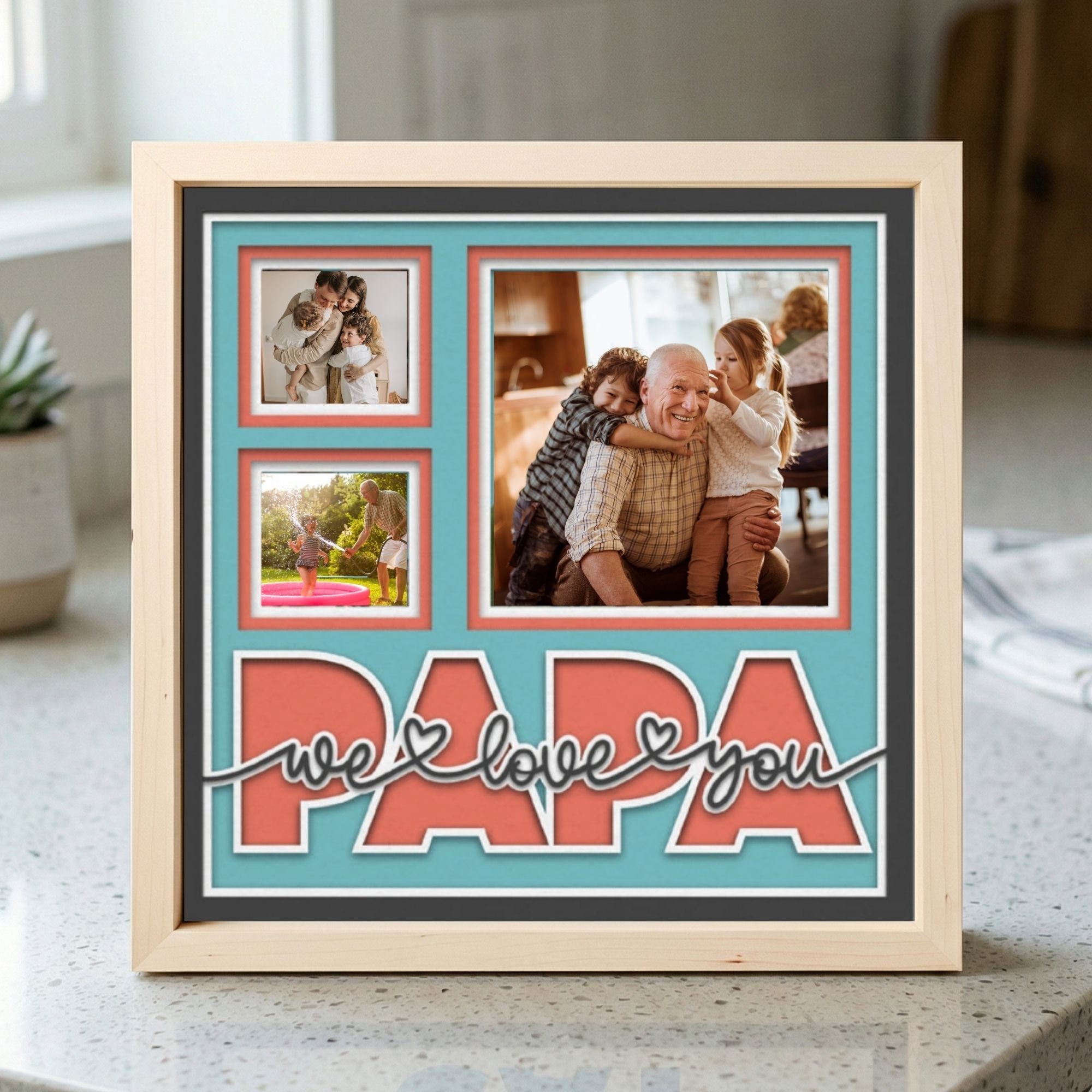 We Love You Papa Photo Frame - The Caring Creative