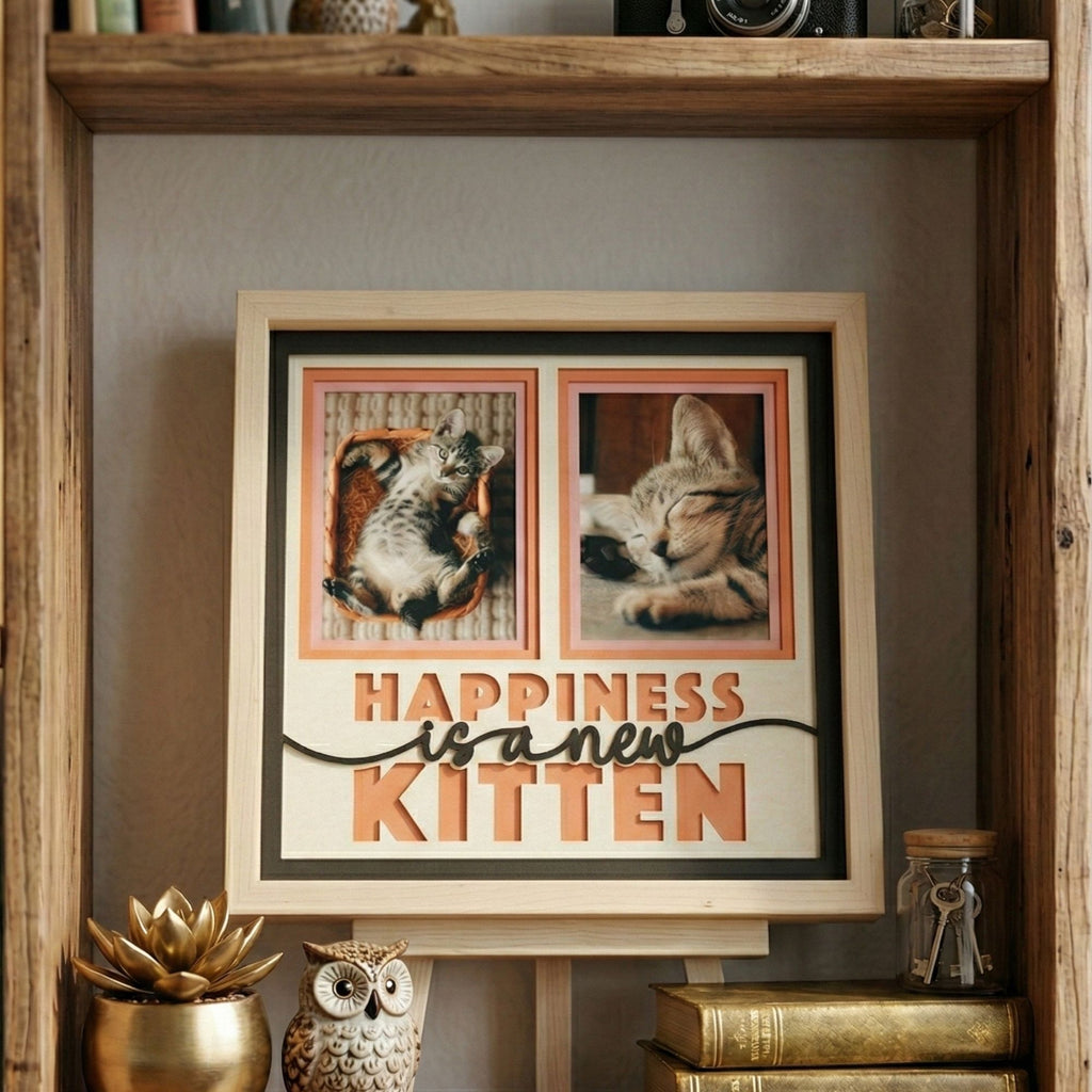 Happiness is a New Kitten Photo Frame Kit