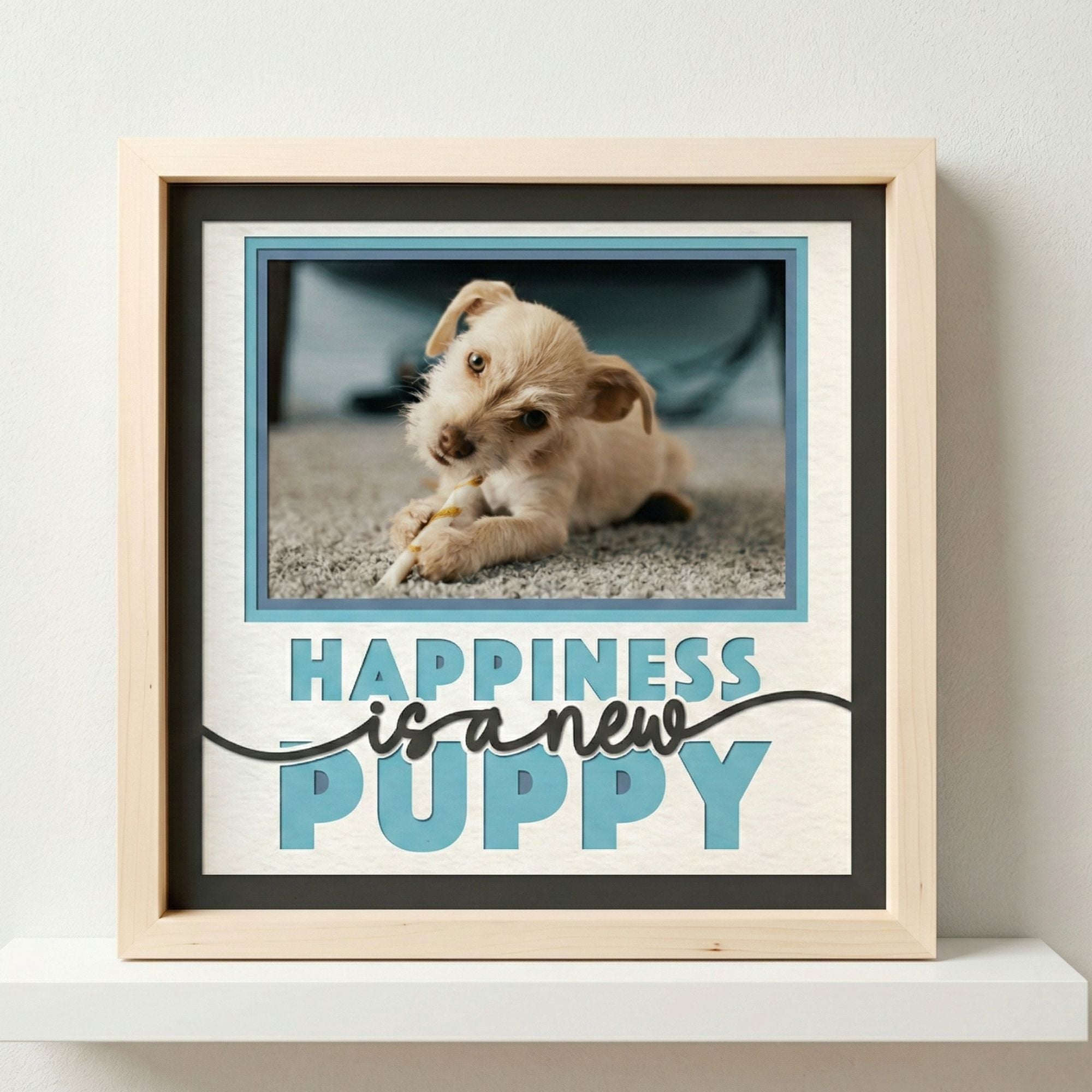 Happiness is a New Puppy Photo Frame Kit