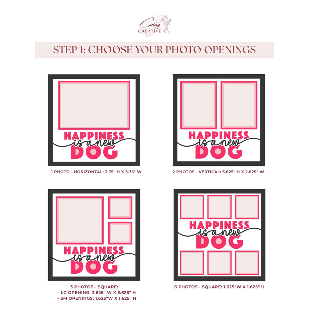 Happiness is a New Dog Photo Frame Kit