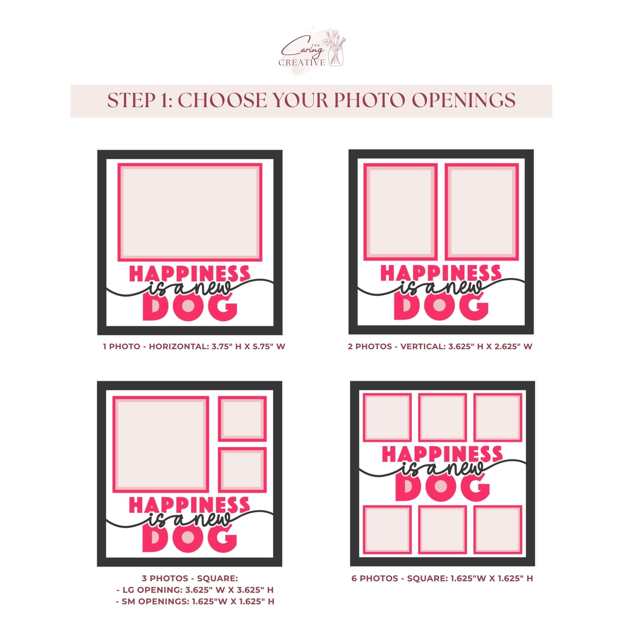 Happiness is a New Dog Photo Frame Kit