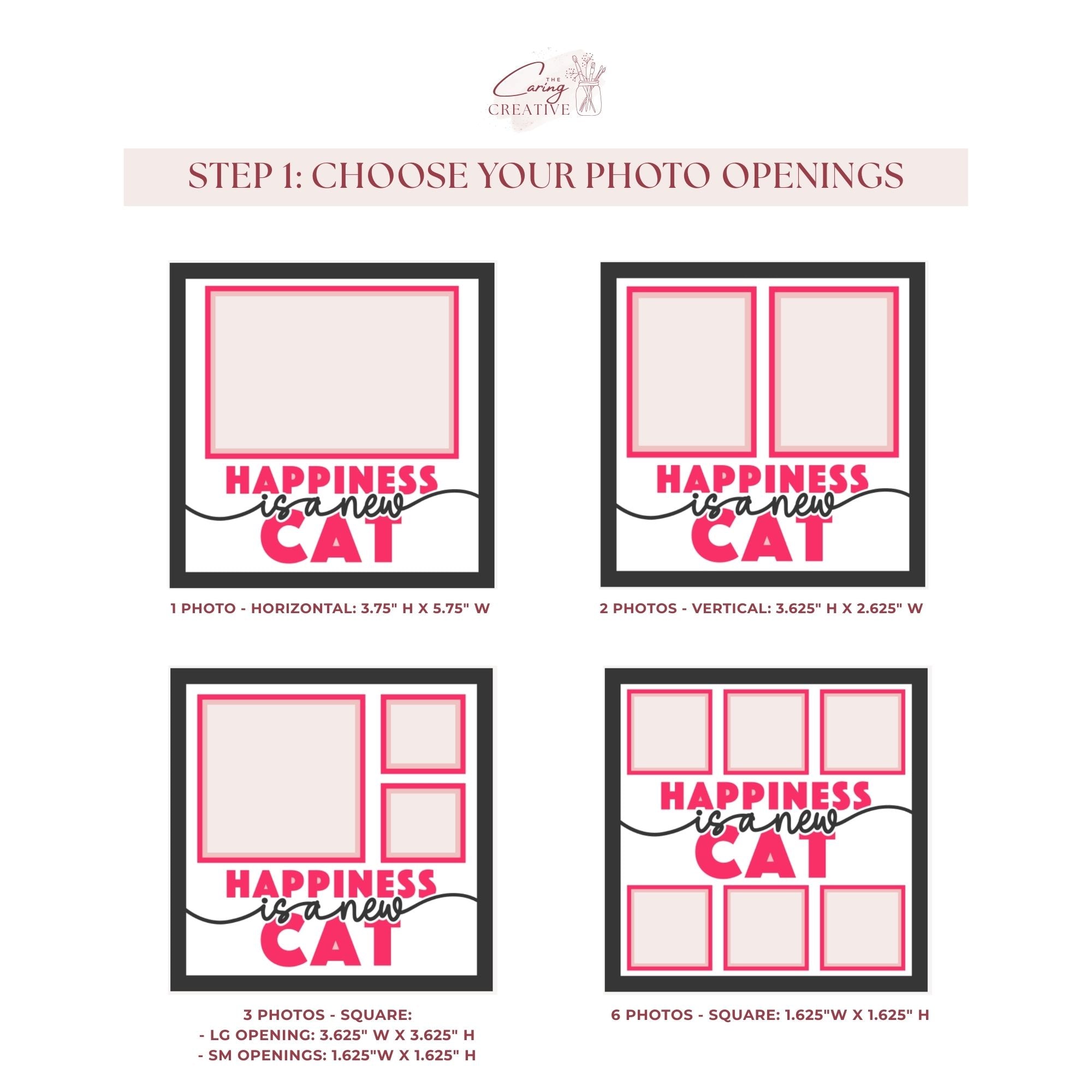 Happiness is a New Cat Photo Frame Kit