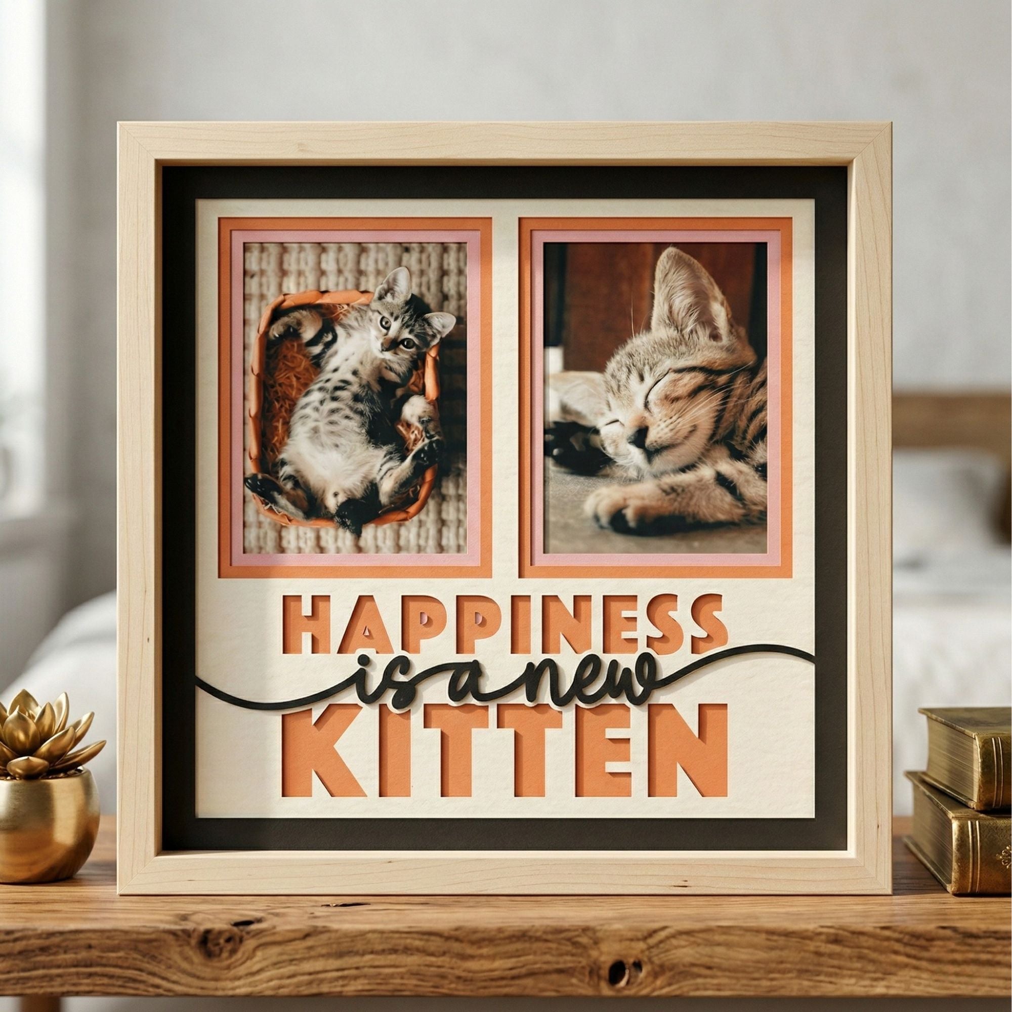 Happiness is a New Kitten Photo Frame Kit
