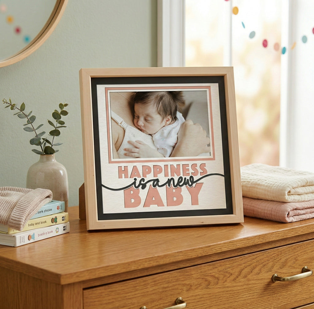 Happiness is a New Baby Photo Frame Kit