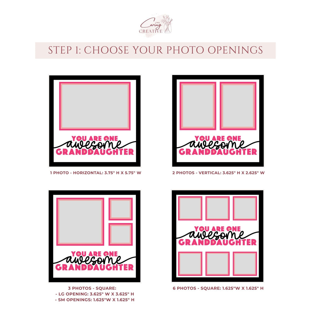 One Awesome Granddaughter Photo Frame Kit