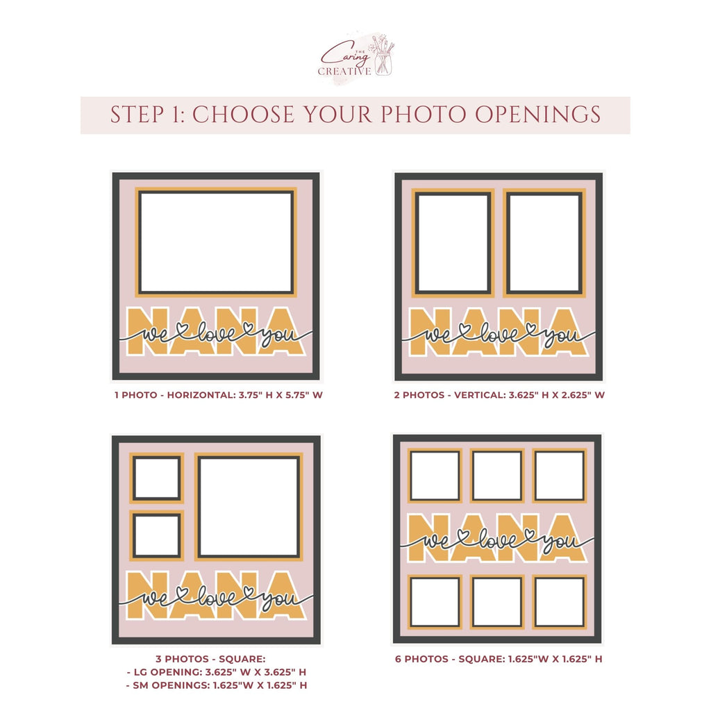 We Love You Nana Photo Frame Kit