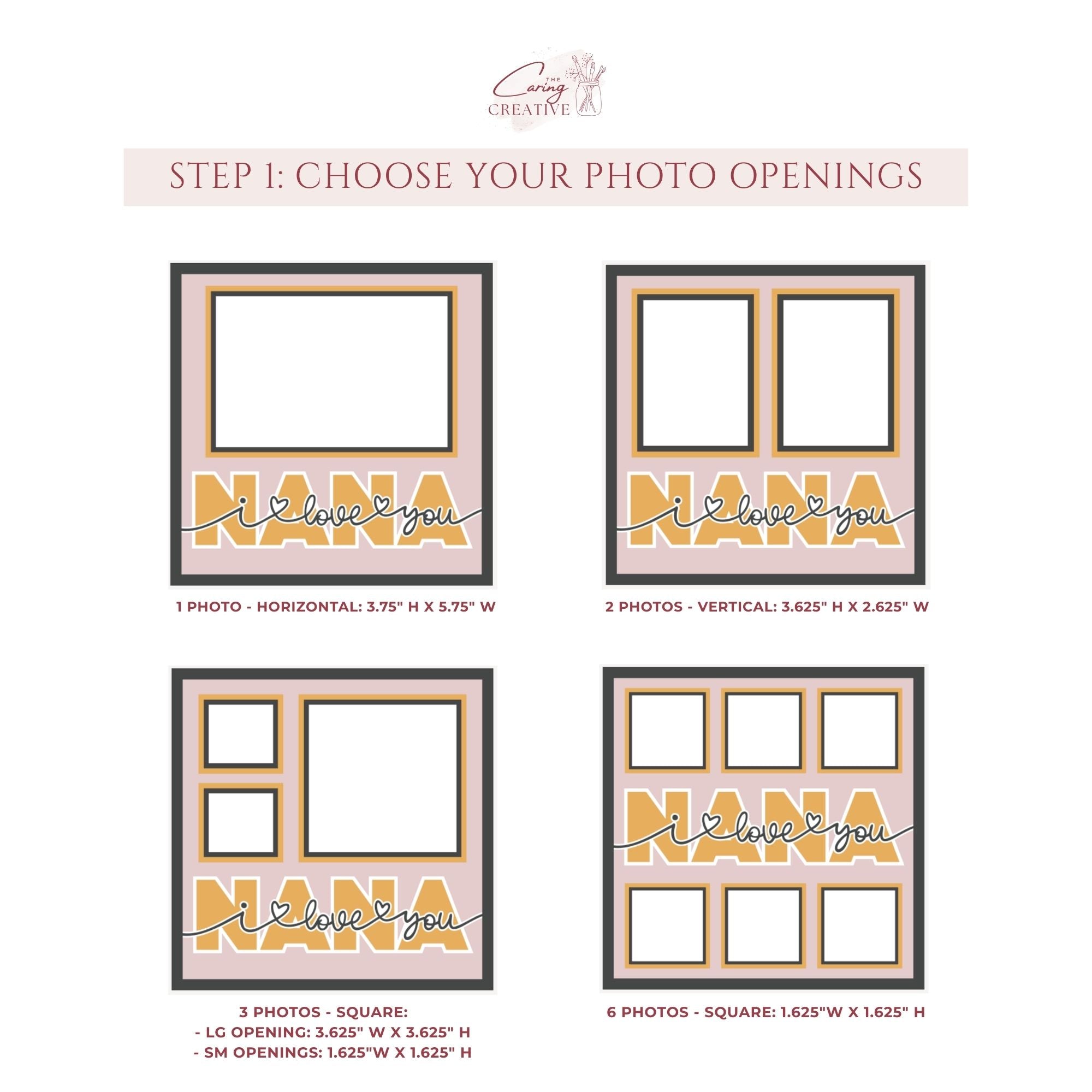 I Love You Nana Photo Frame Kit