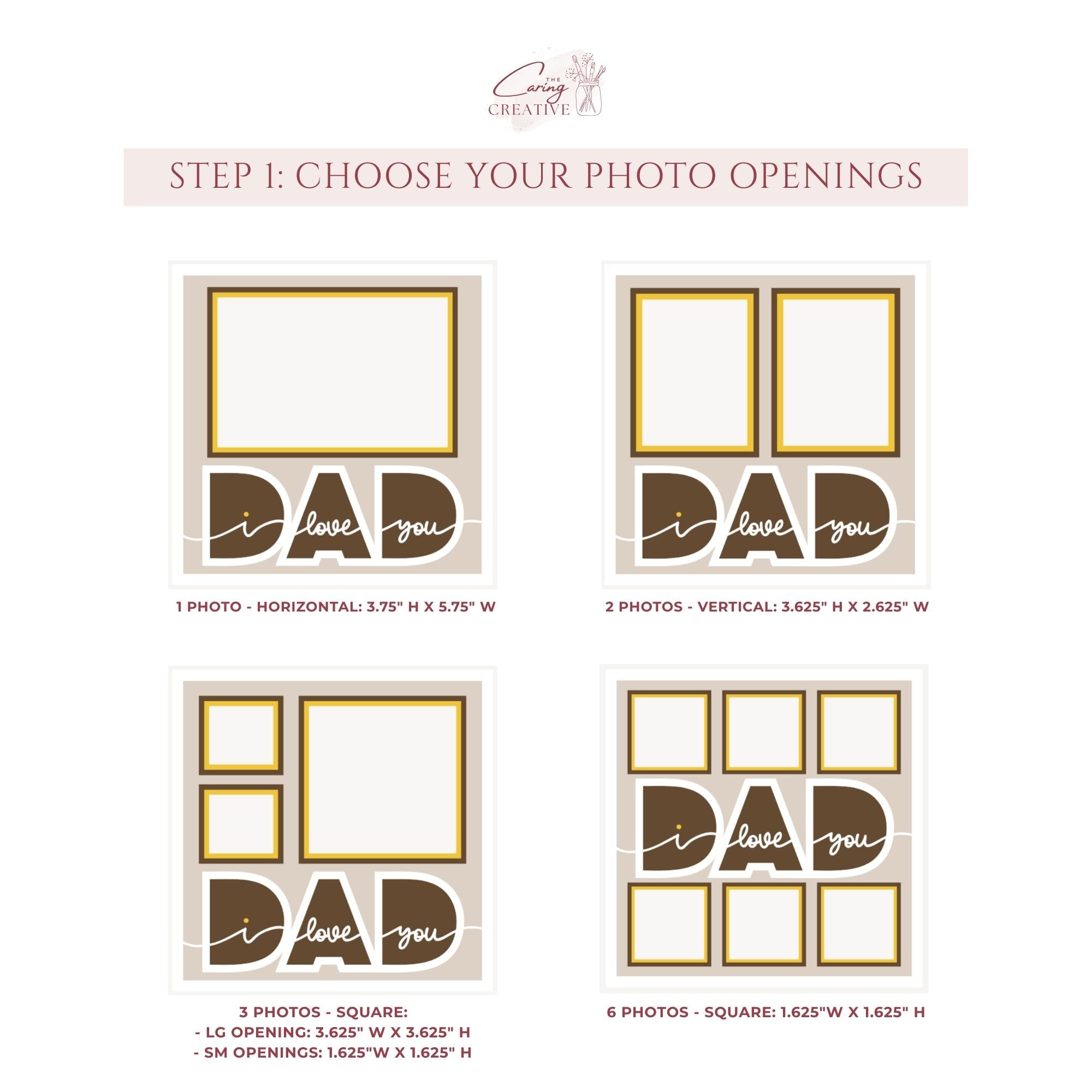 I Love You Dad Photo Frame Kit