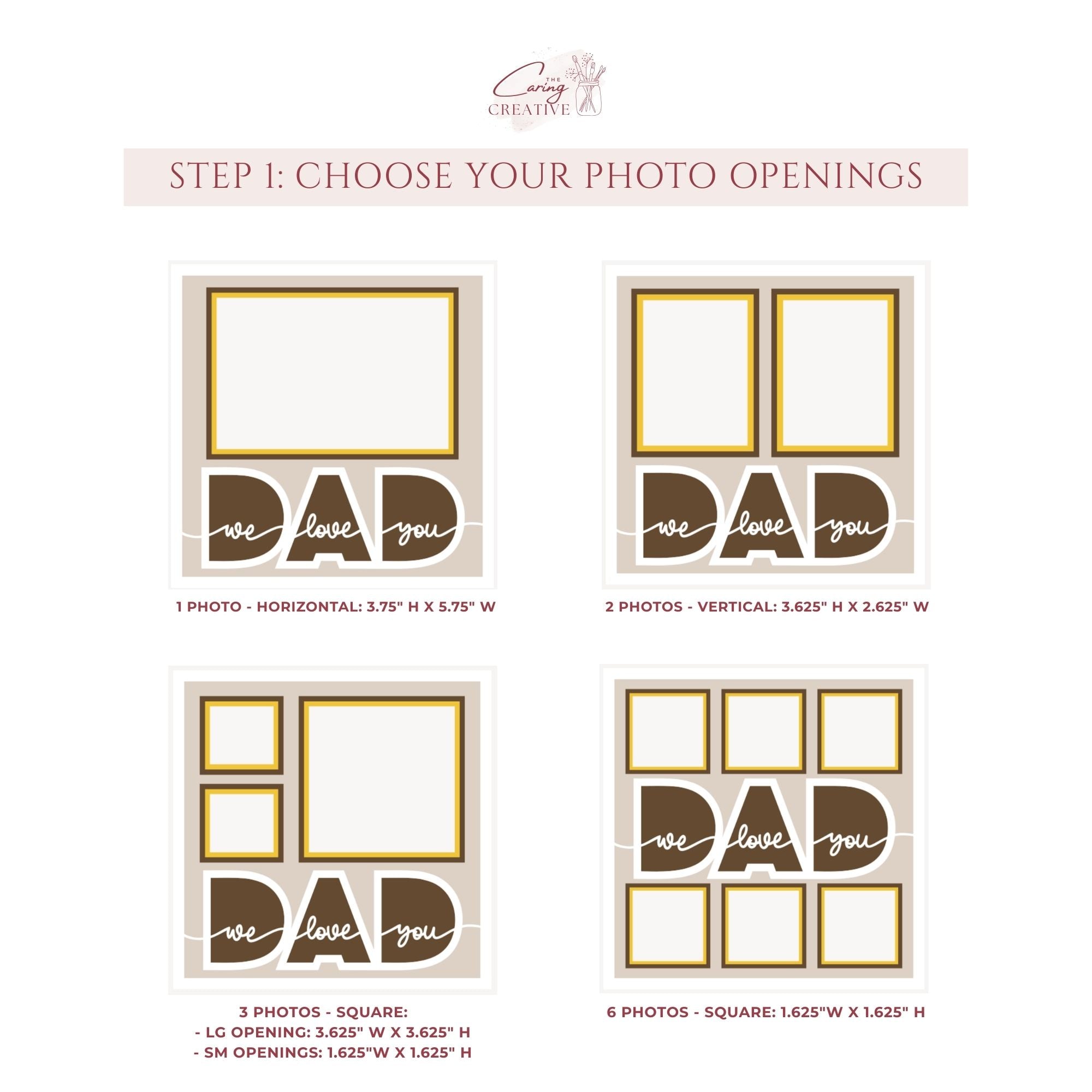 We Love You Dad Photo Frame Kit
