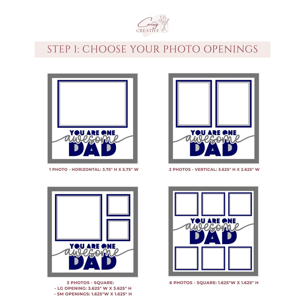 One Awesome Dad Photo Frame Kit