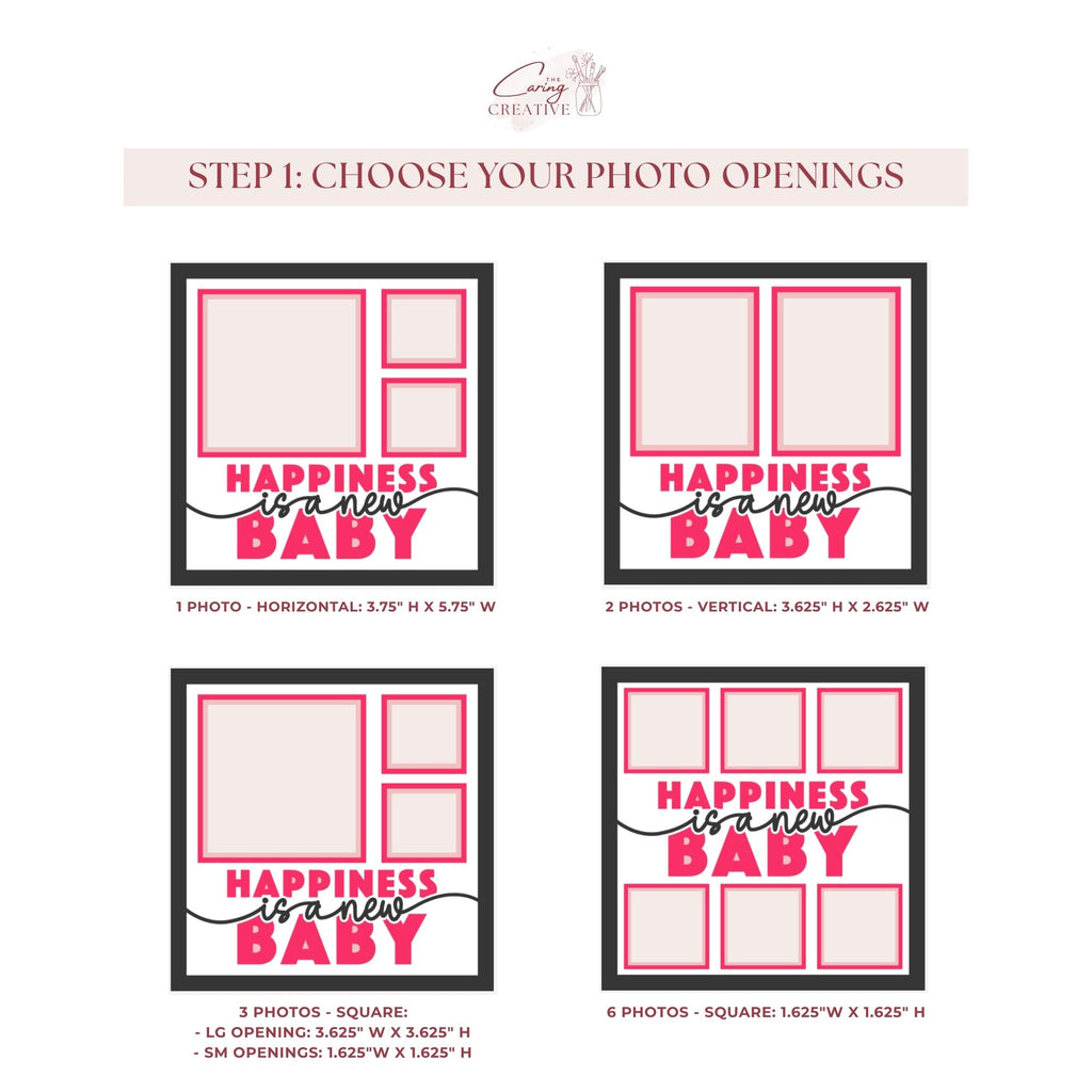 Happiness is a New Baby Photo Frame Kit