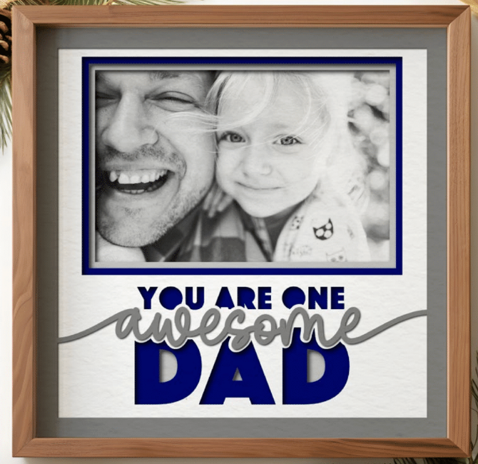 One Awesome Dad Photo Frame Kit