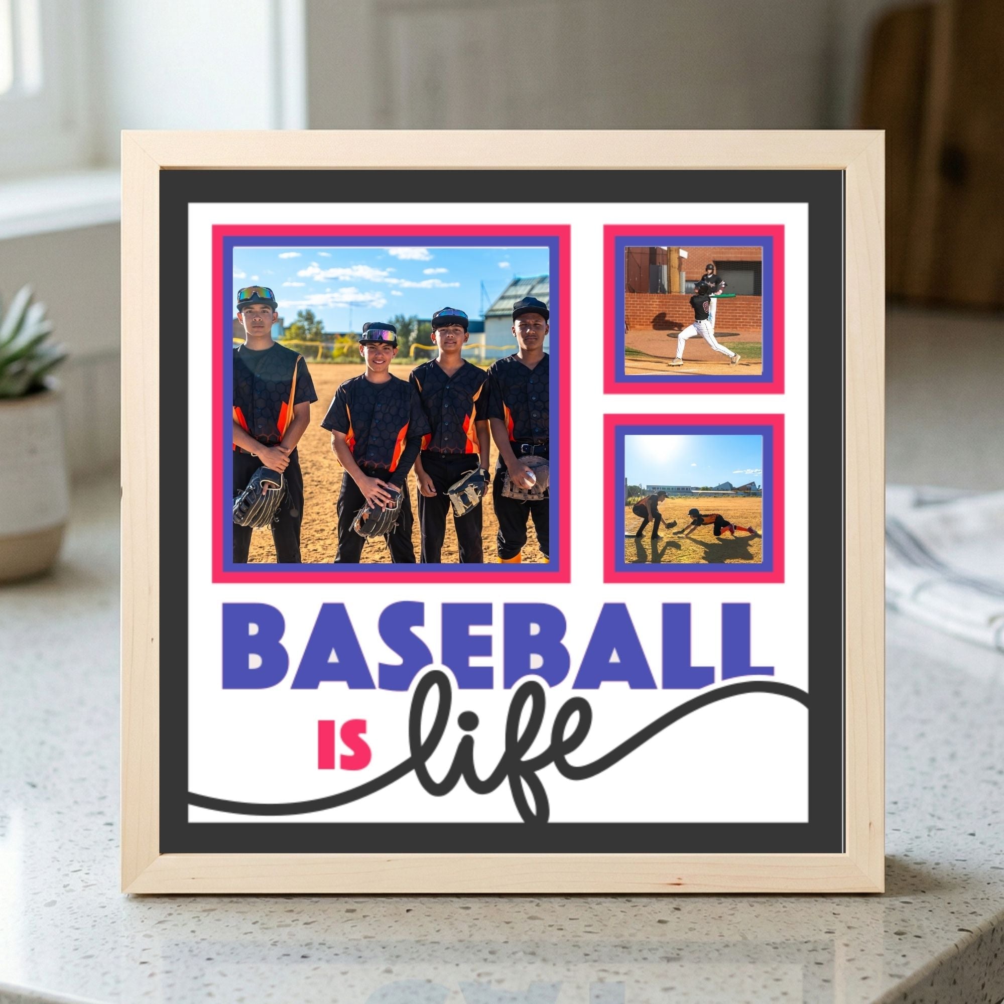 Baseball Is Life Photo Frame - The Caring Creative