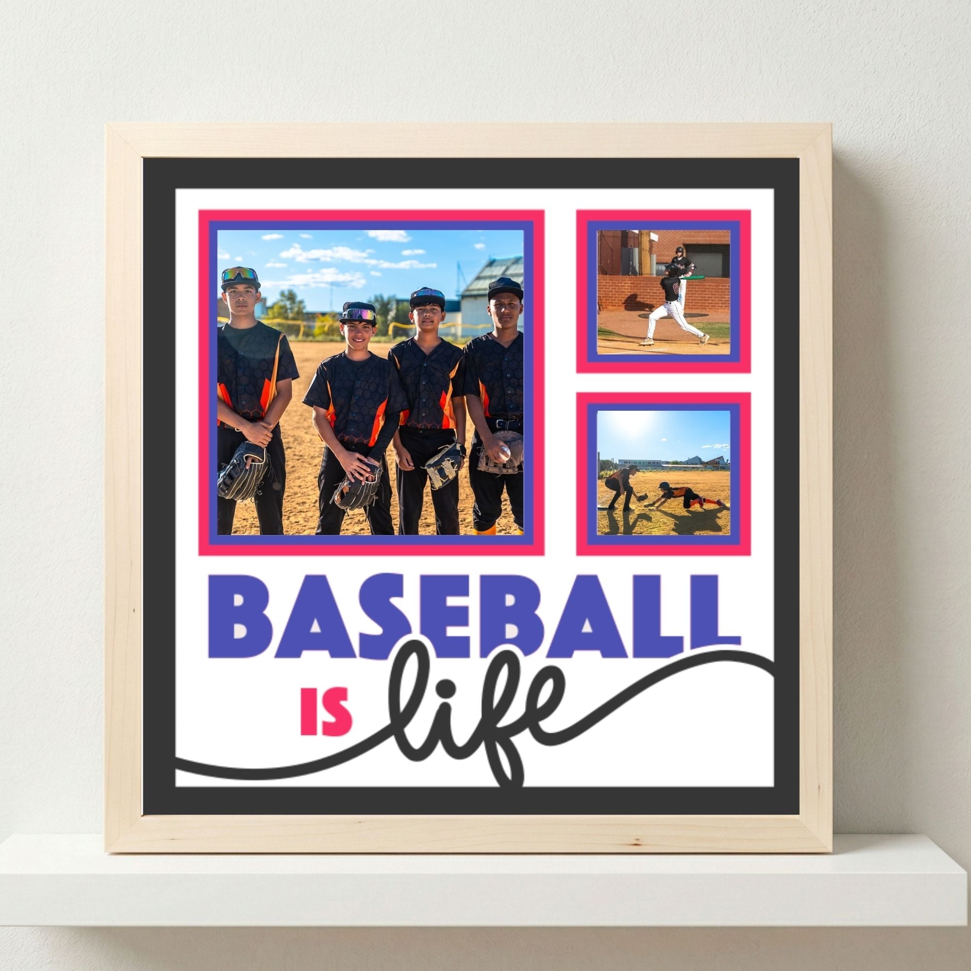 Baseball Is Life Photo Frame - The Caring Creative