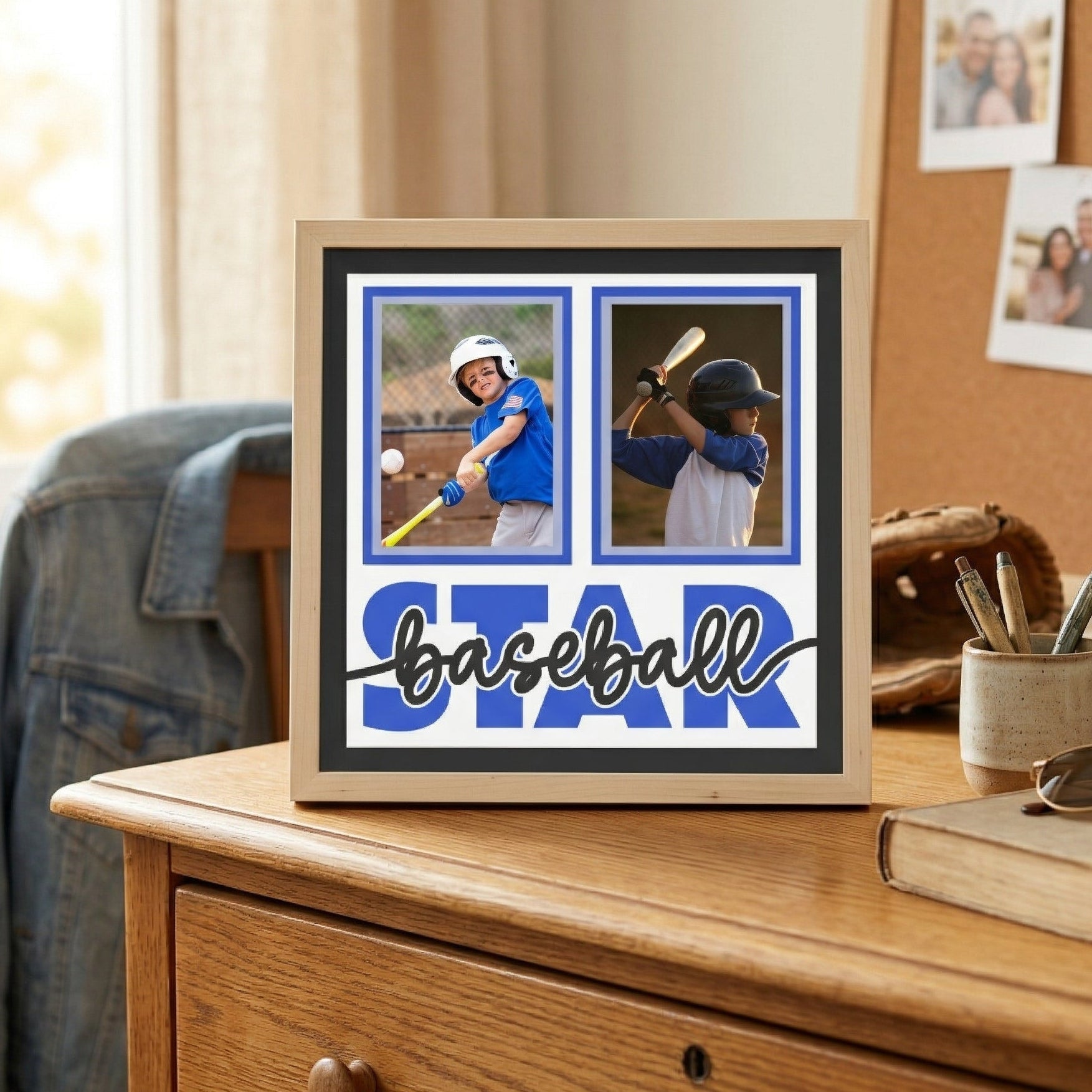 Baseball Star Photo Frame - The Caring Creative